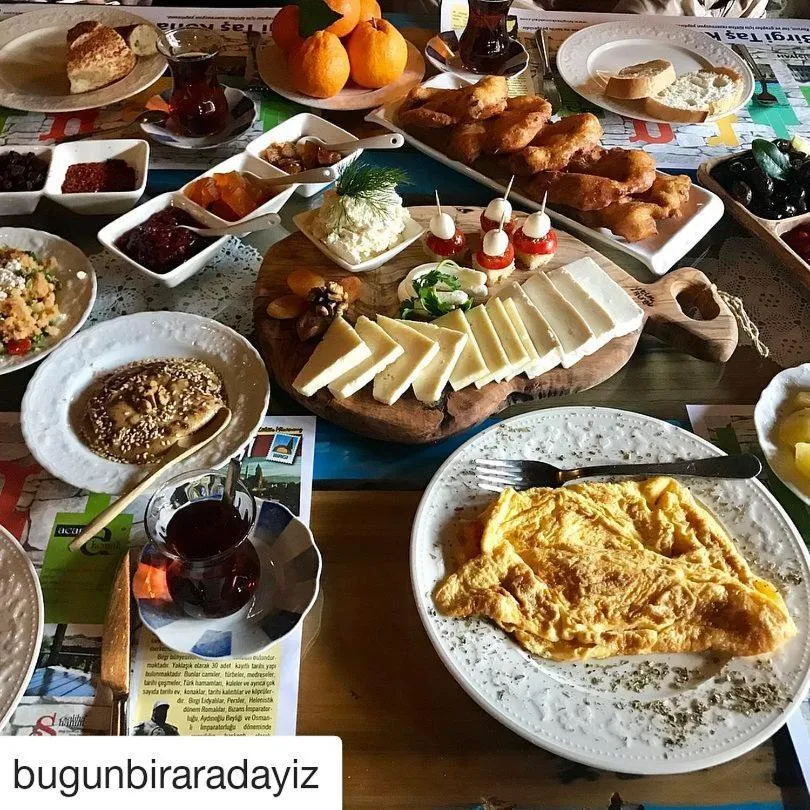 Continental breakfast in Birgi Hotel Saliha Hanim Tas Konak