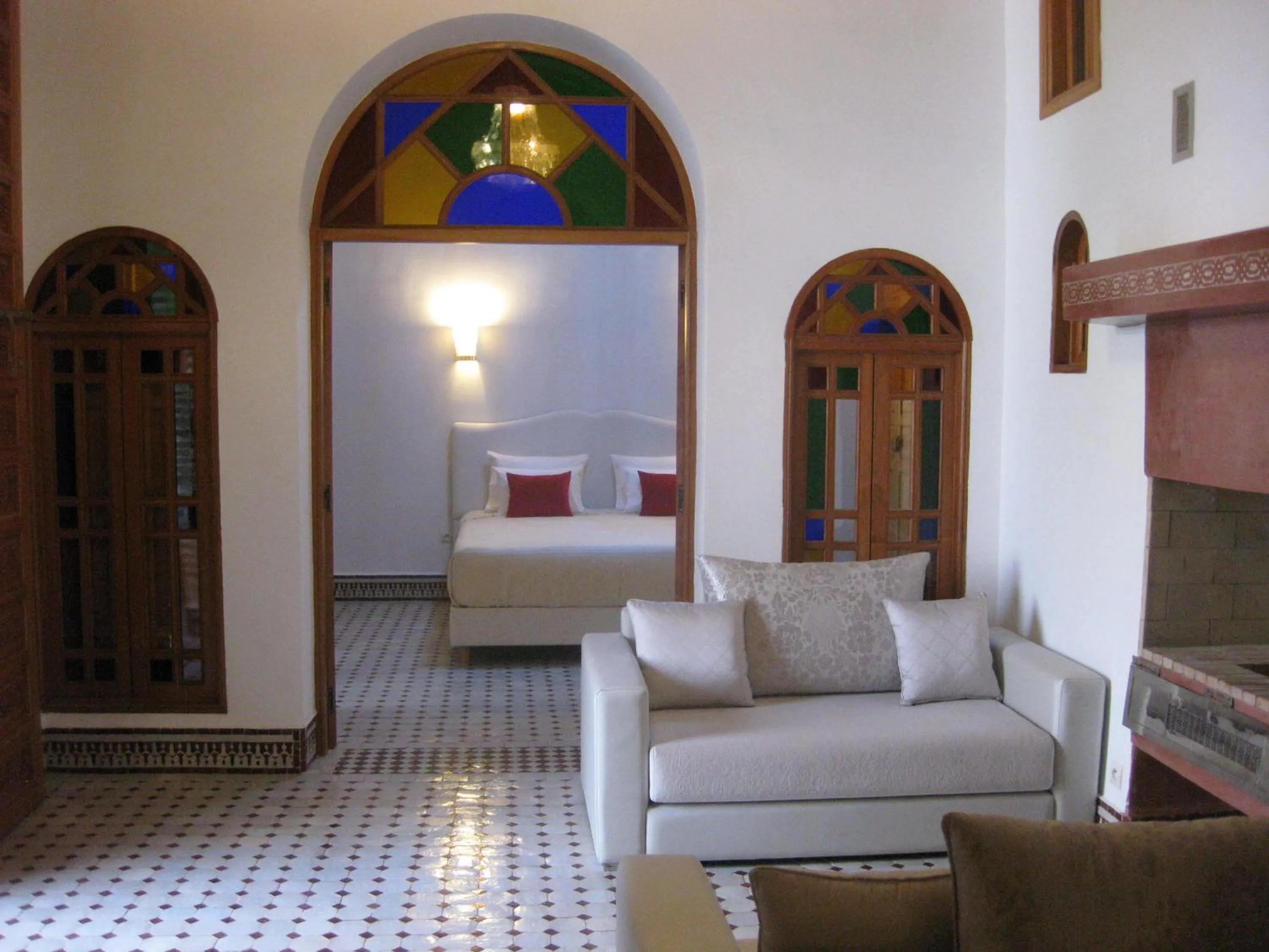 Seating area in Riad Sabah