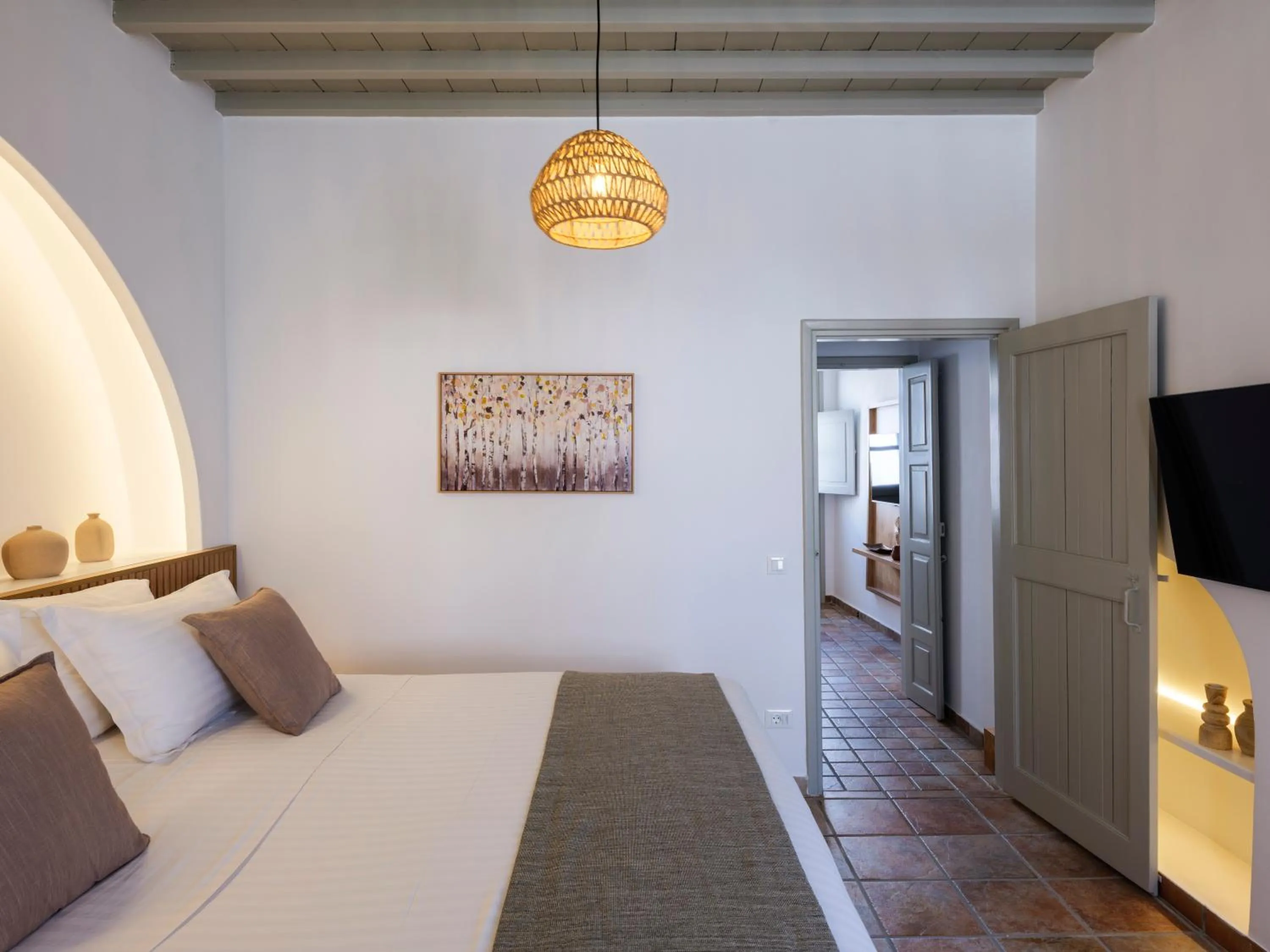 Bed in Mr & Mrs Mykonos The Residence