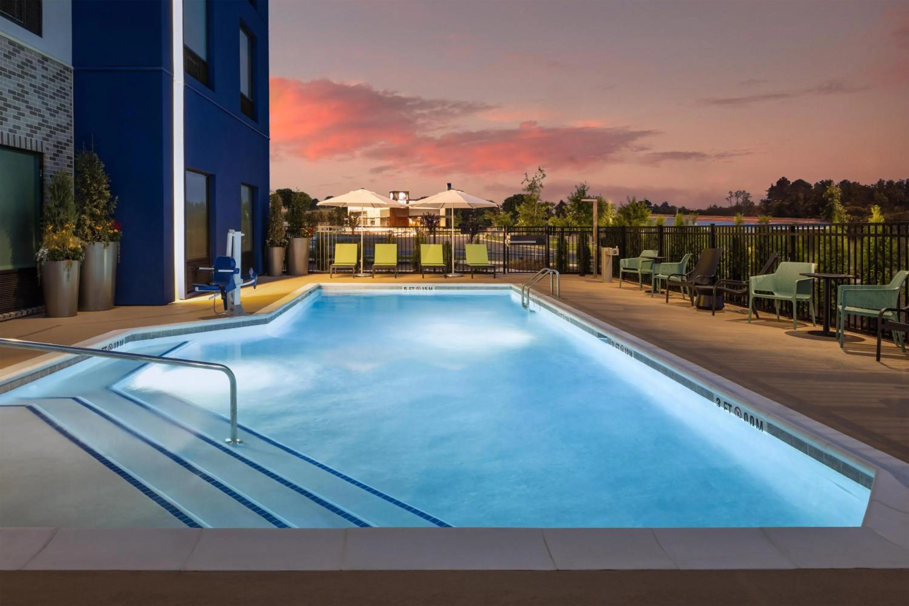 Pool view in Home2 Suites By Hilton Cleveland, TN