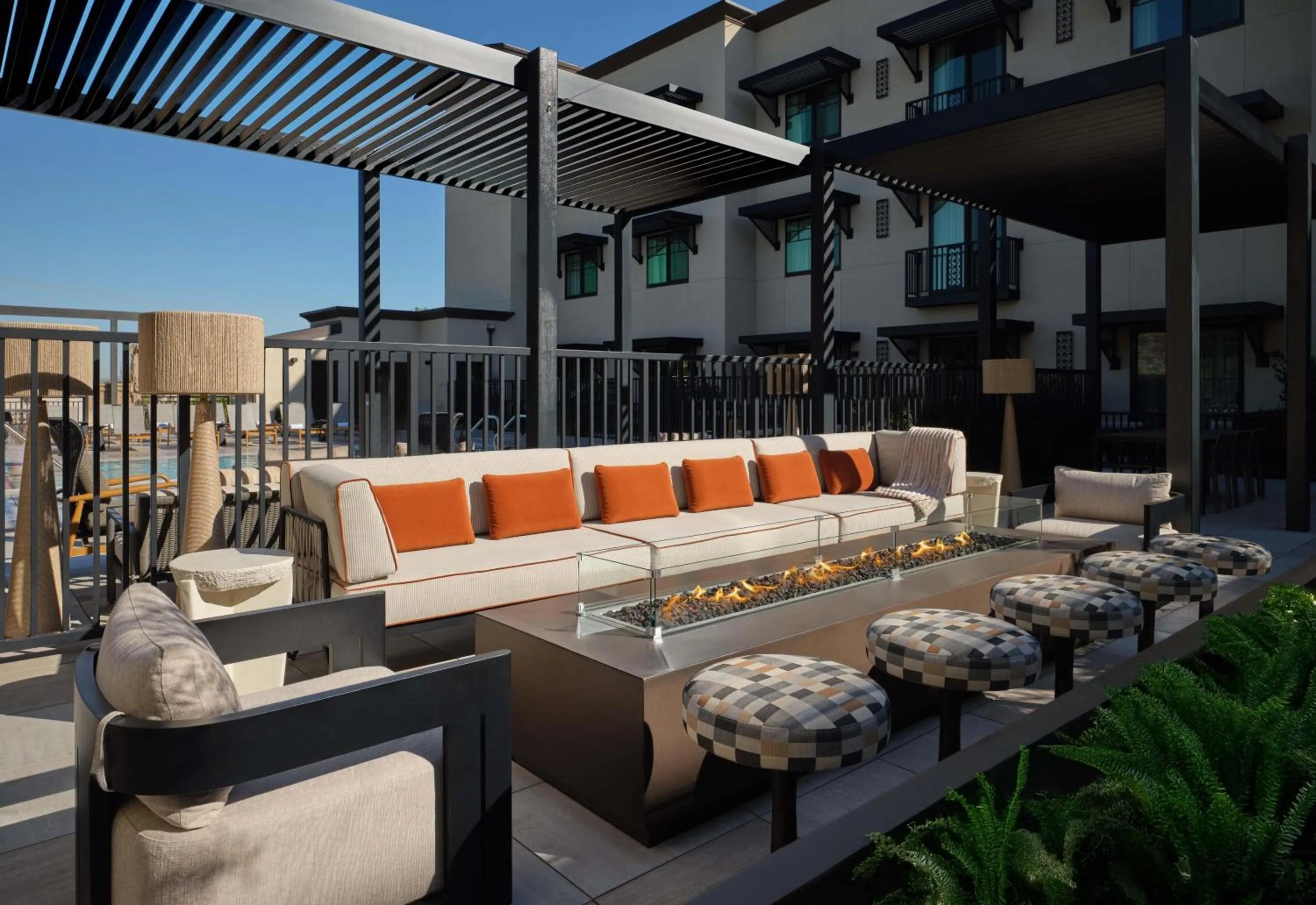 Inner courtyard view in The Ava Hotel Paso Robles, Curio Collection By Hilton