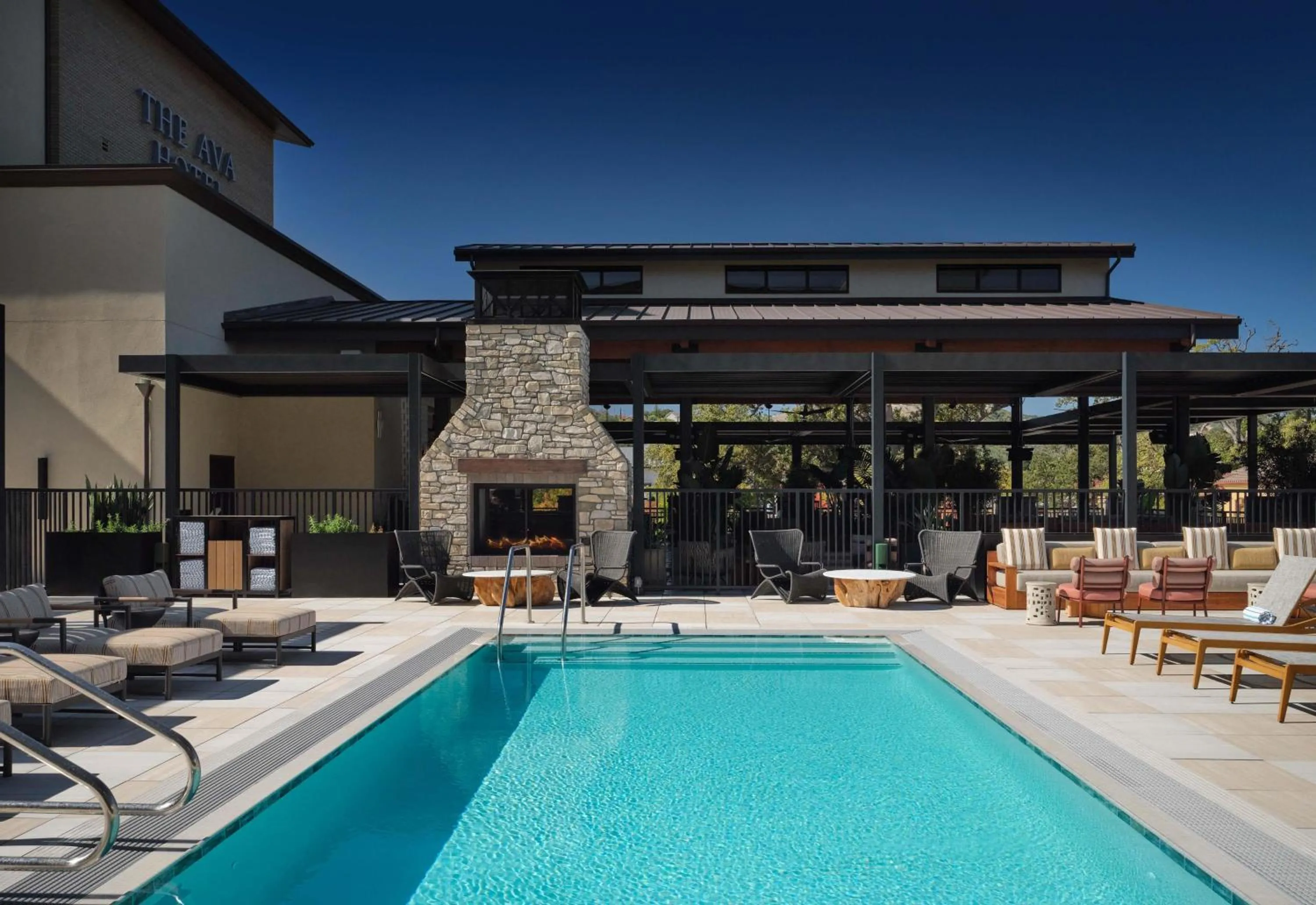 Pool view in The Ava Hotel Paso Robles, Curio Collection By Hilton