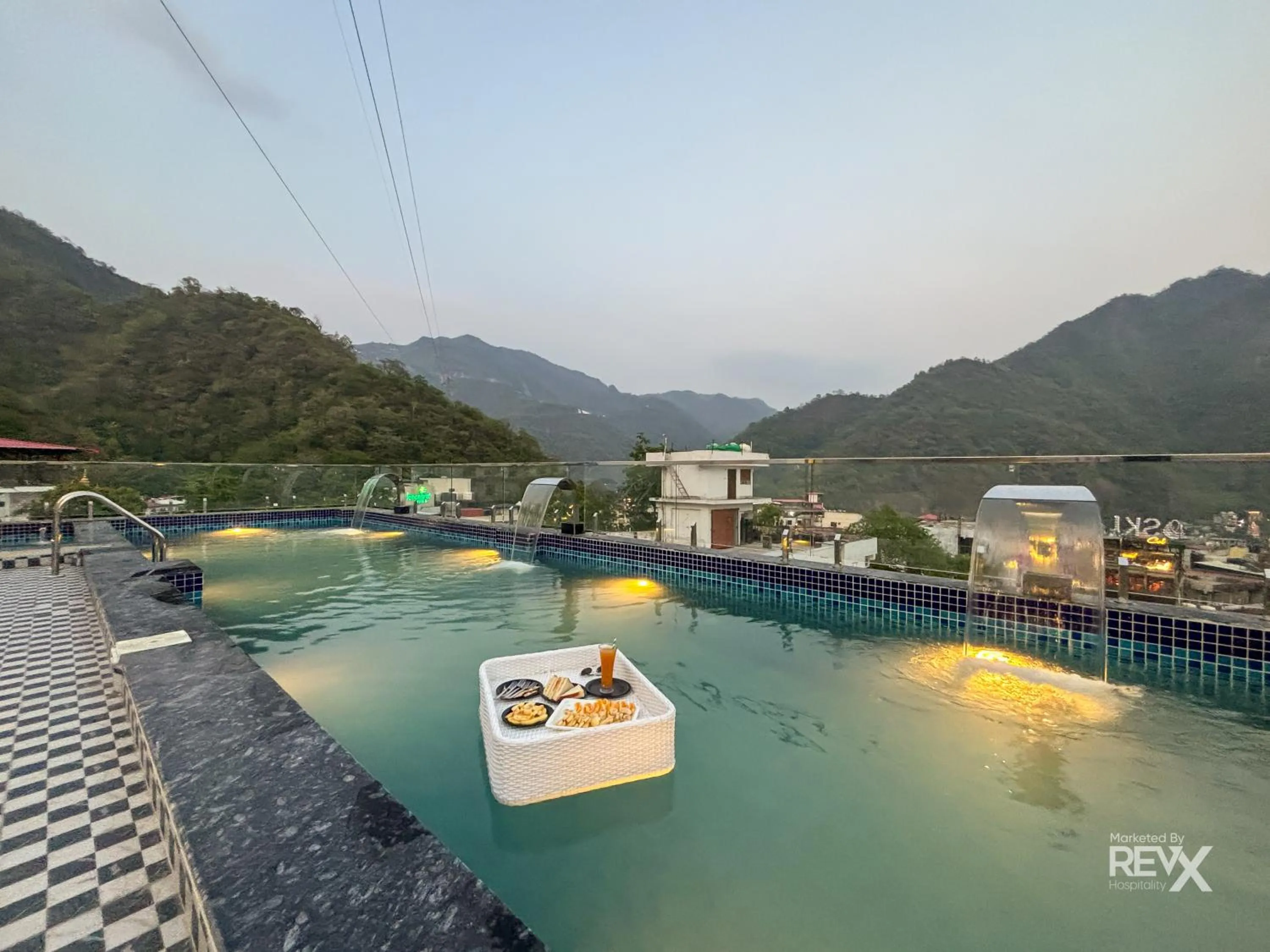 Pool view in Oak Leaf Hotel