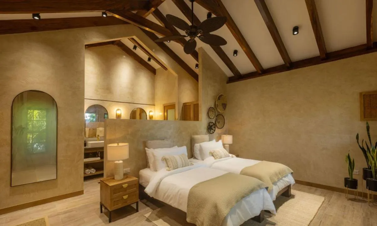 View (from property/room), Bed in Sansara Surf Yoga & Resort