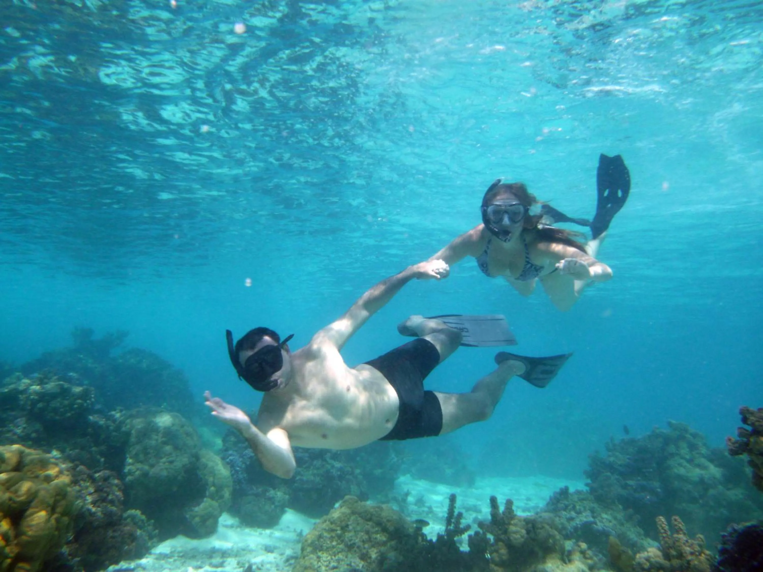 Snorkeling in Pension Les Trois Cascades