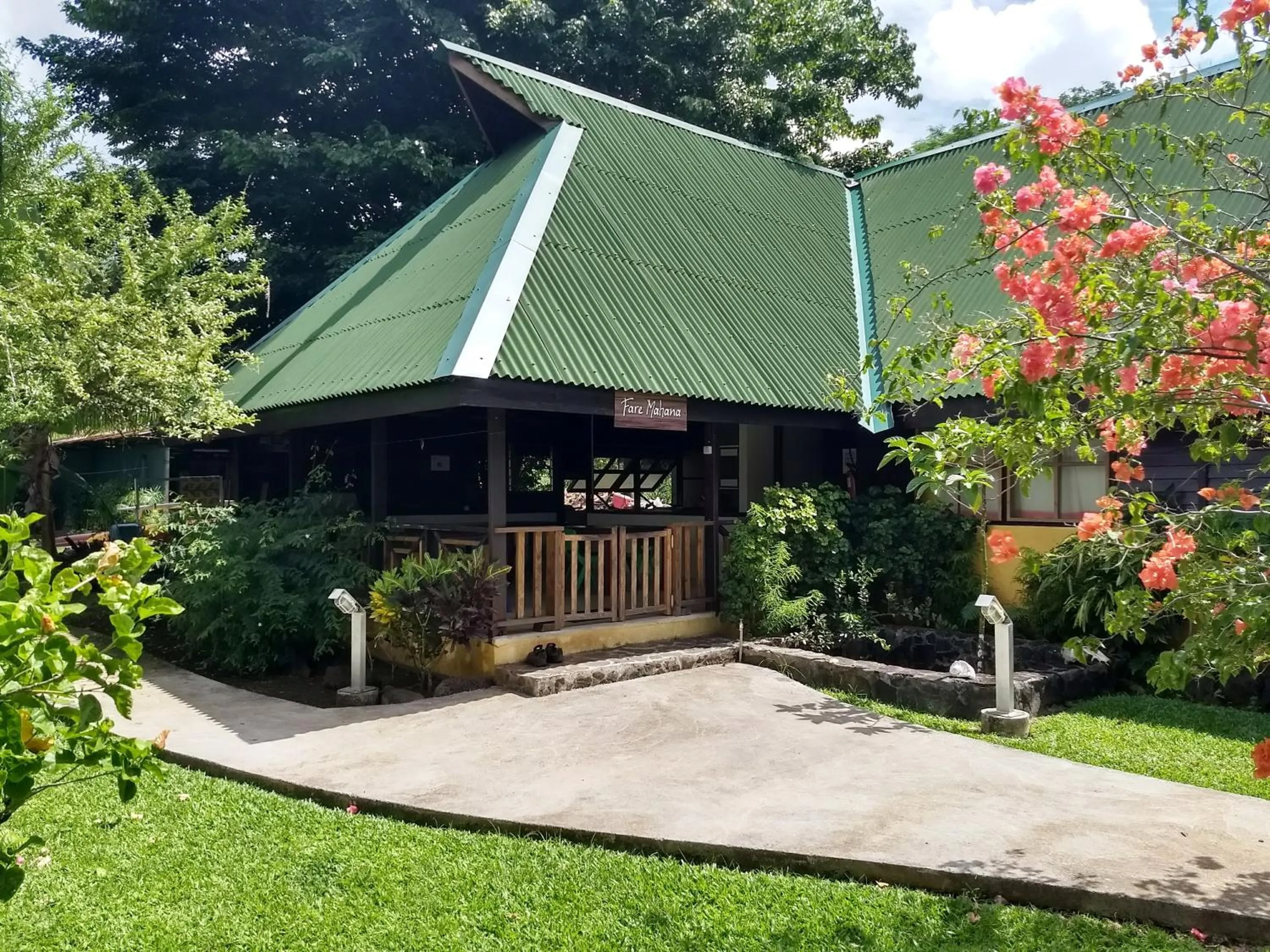 Patio in Pension Les Trois Cascades