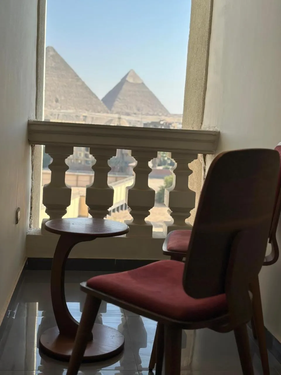 Seating area in Pyramids Yard Hotel