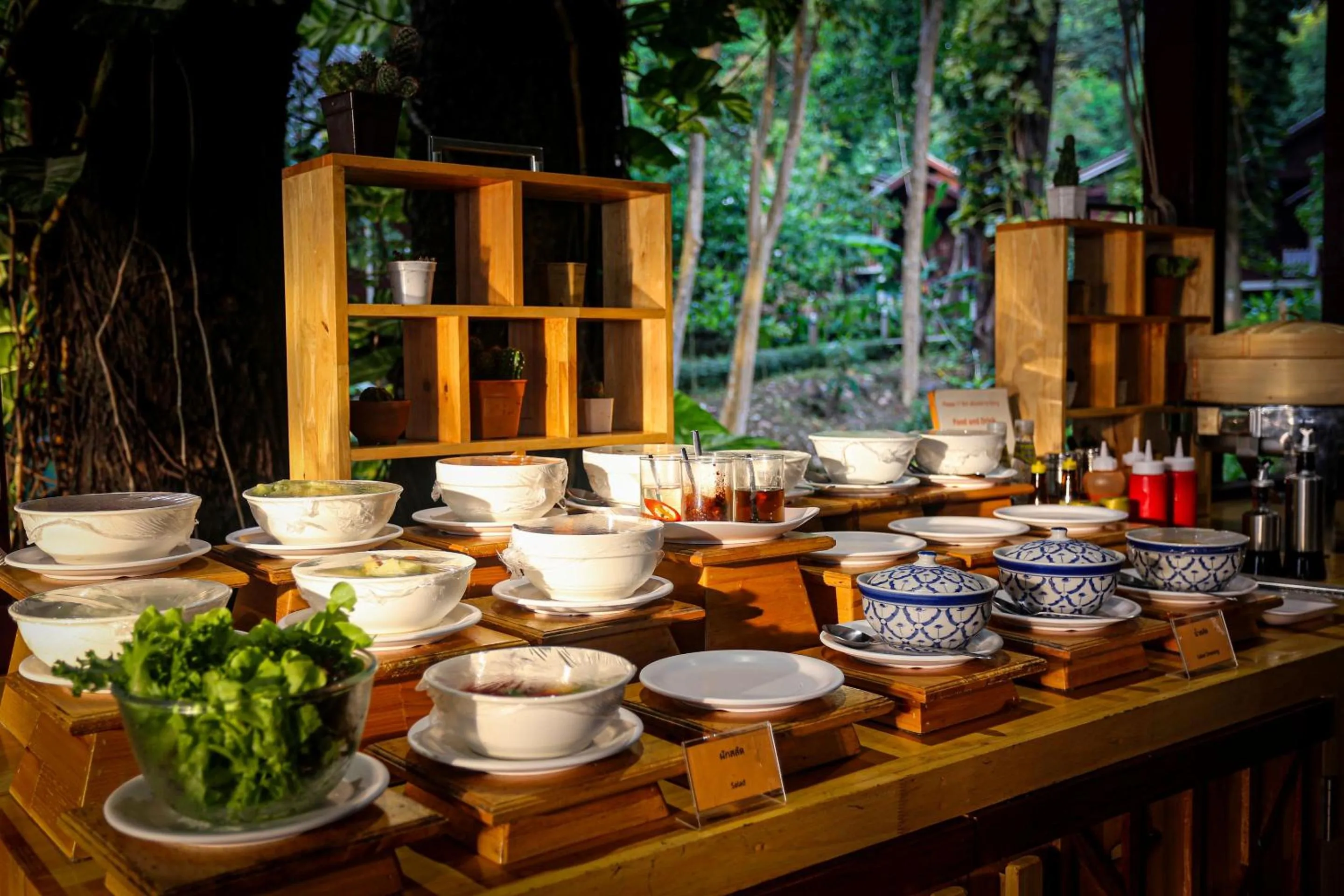 Buffet breakfast in Tubtim Resort