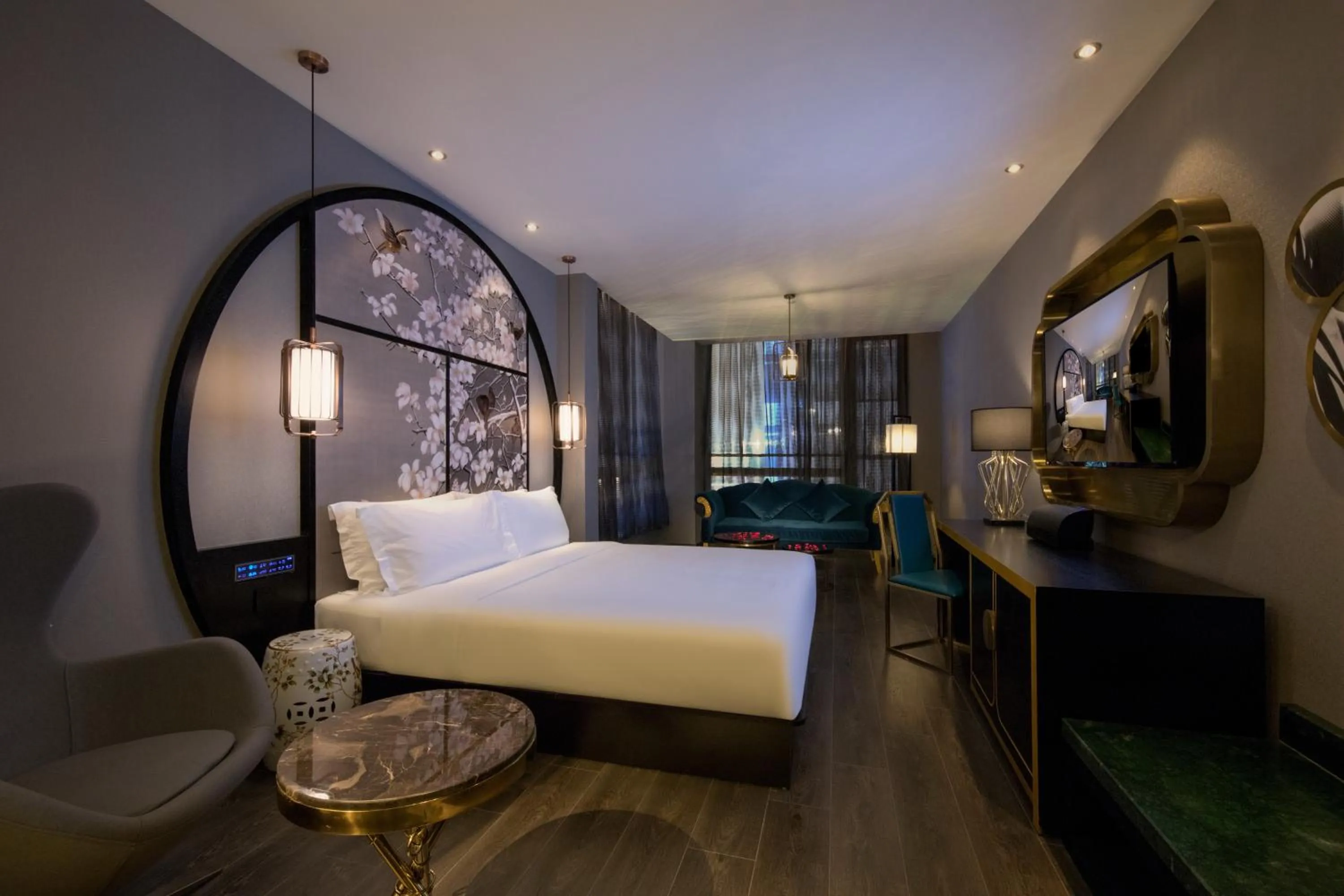 Bed in Crystal Orange Hangzhou Alibaba Future Technology City Hotel