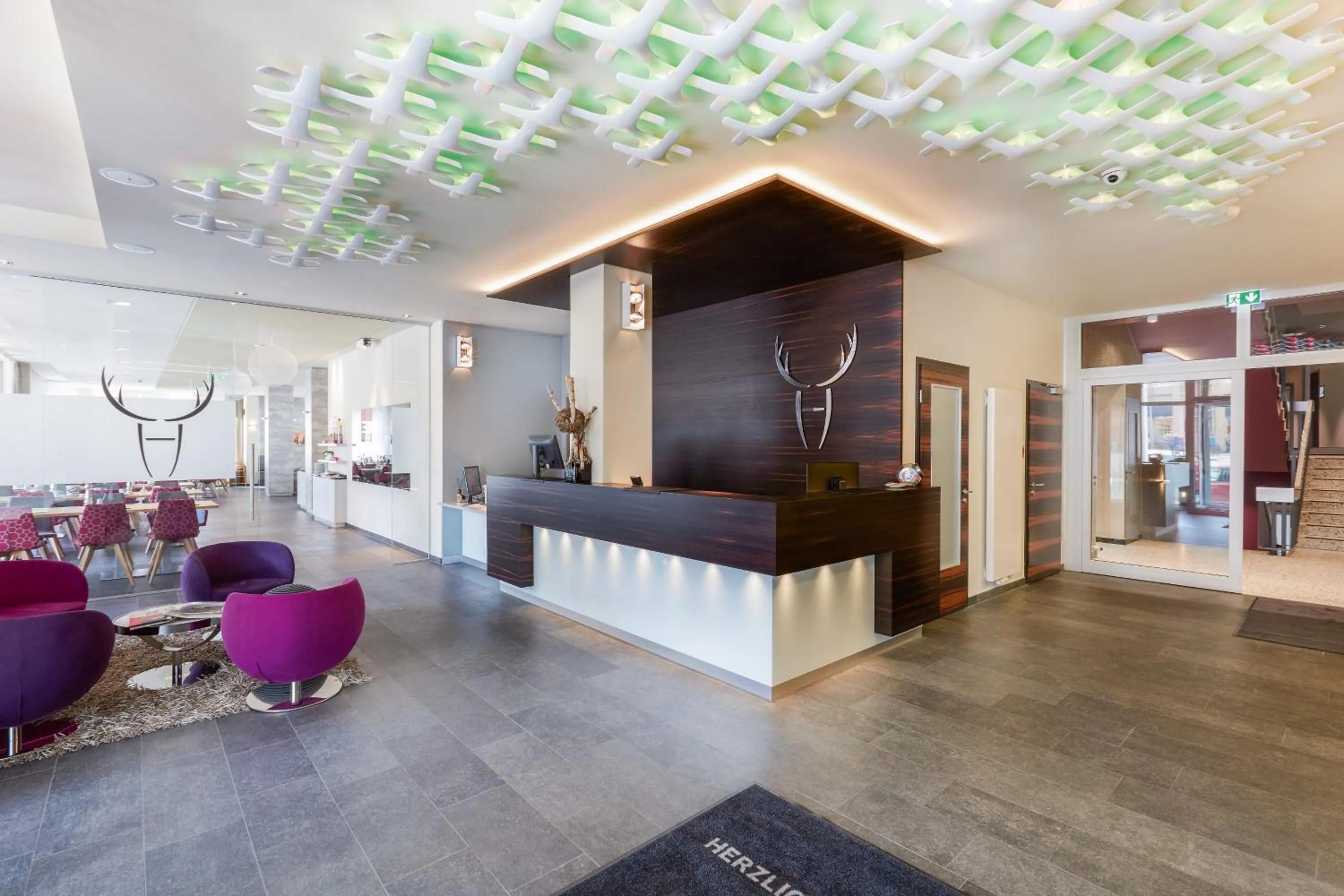 Lobby or reception in Hotel Platzhirsch