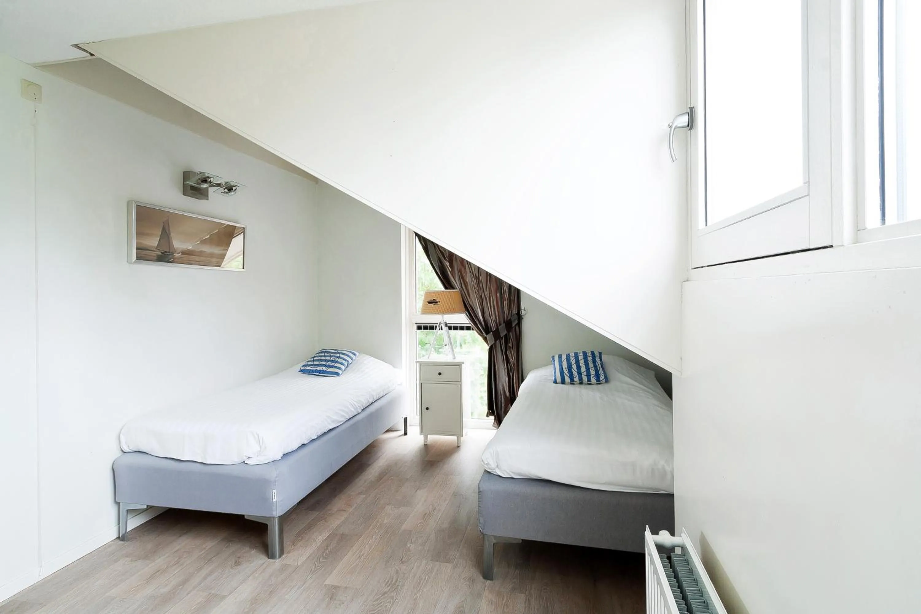 Bedroom, Bed in Boathouse Suburban Amsterdam