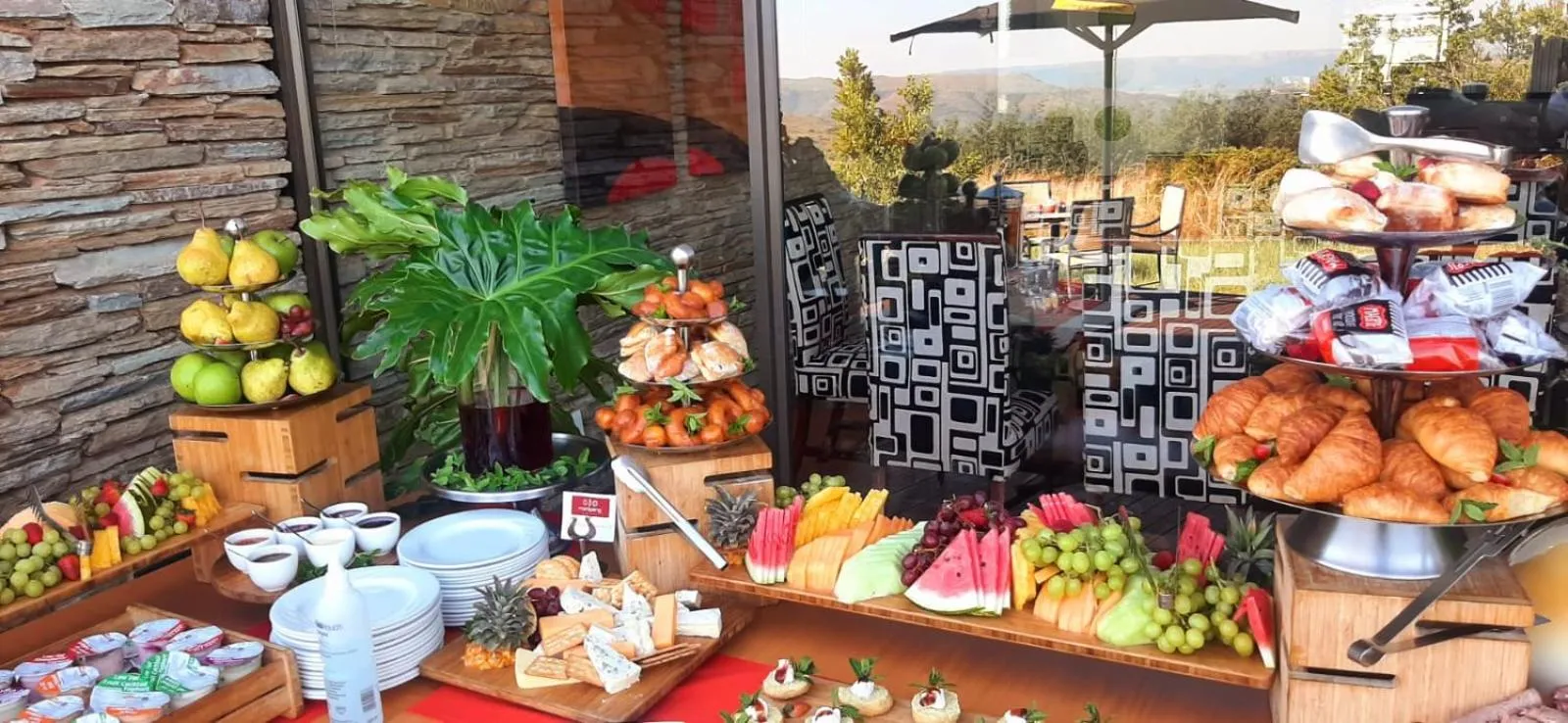 Continental breakfast in Maropeng Boutique Hotel