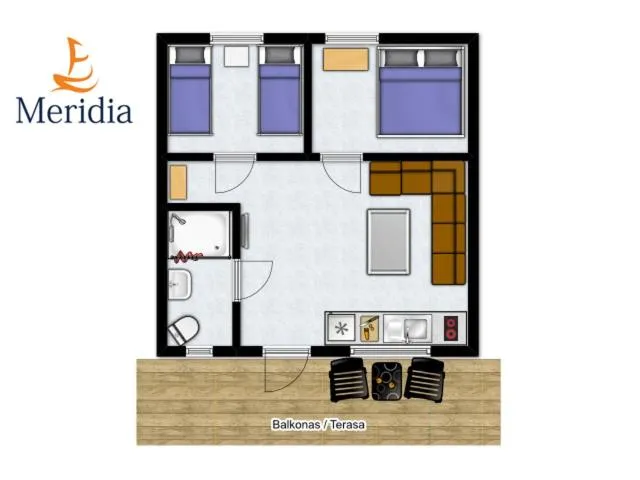 Floor plan in Meridia - Sventoji