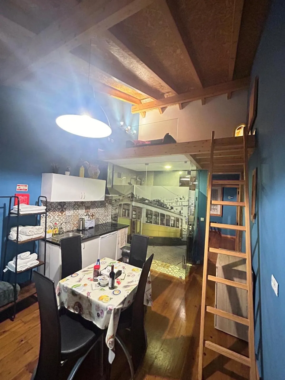 Kitchen or kitchenette in Sao Jorge Apartments & Suites