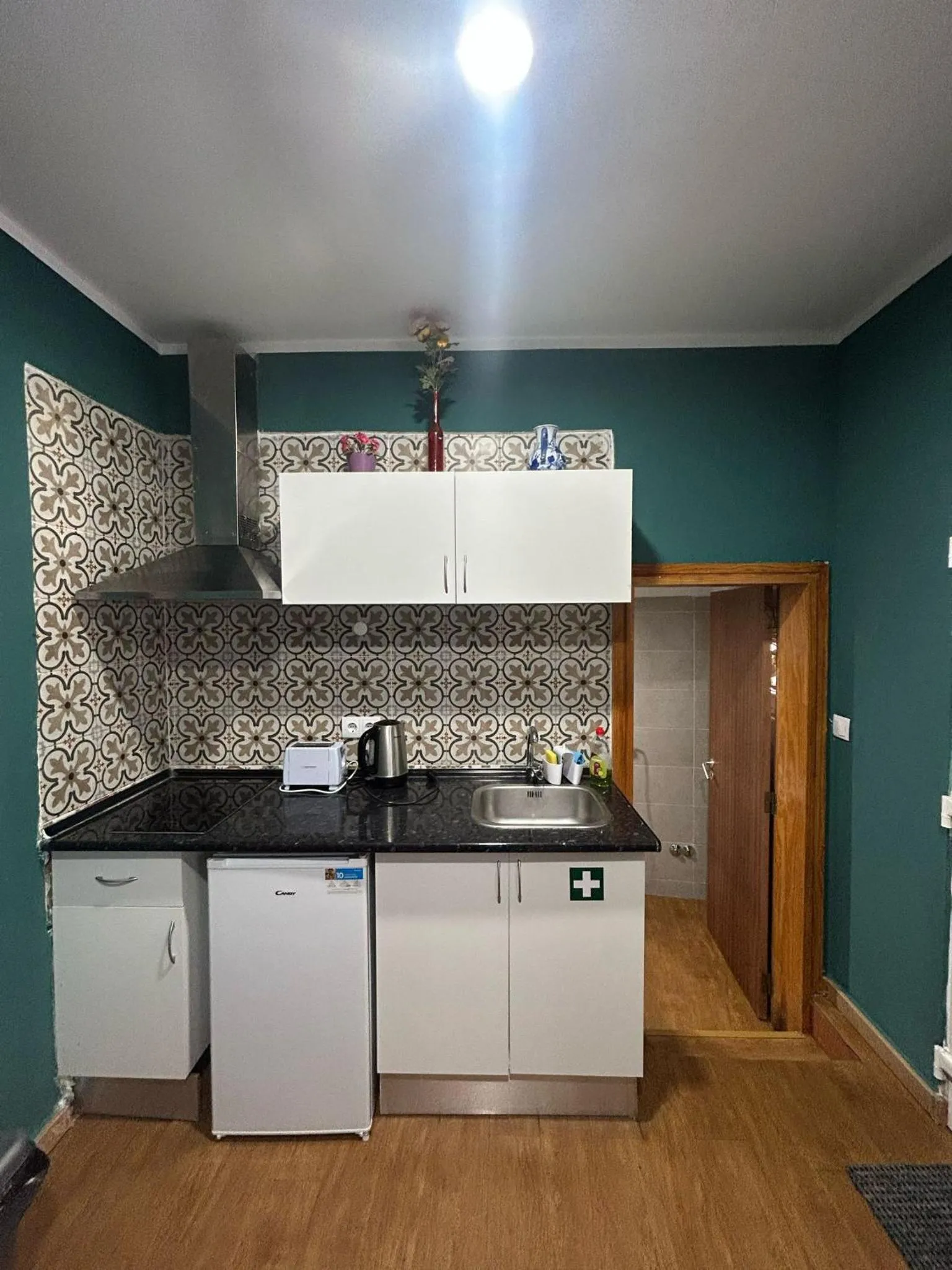Kitchen or kitchenette in Sao Jorge Apartments & Suites