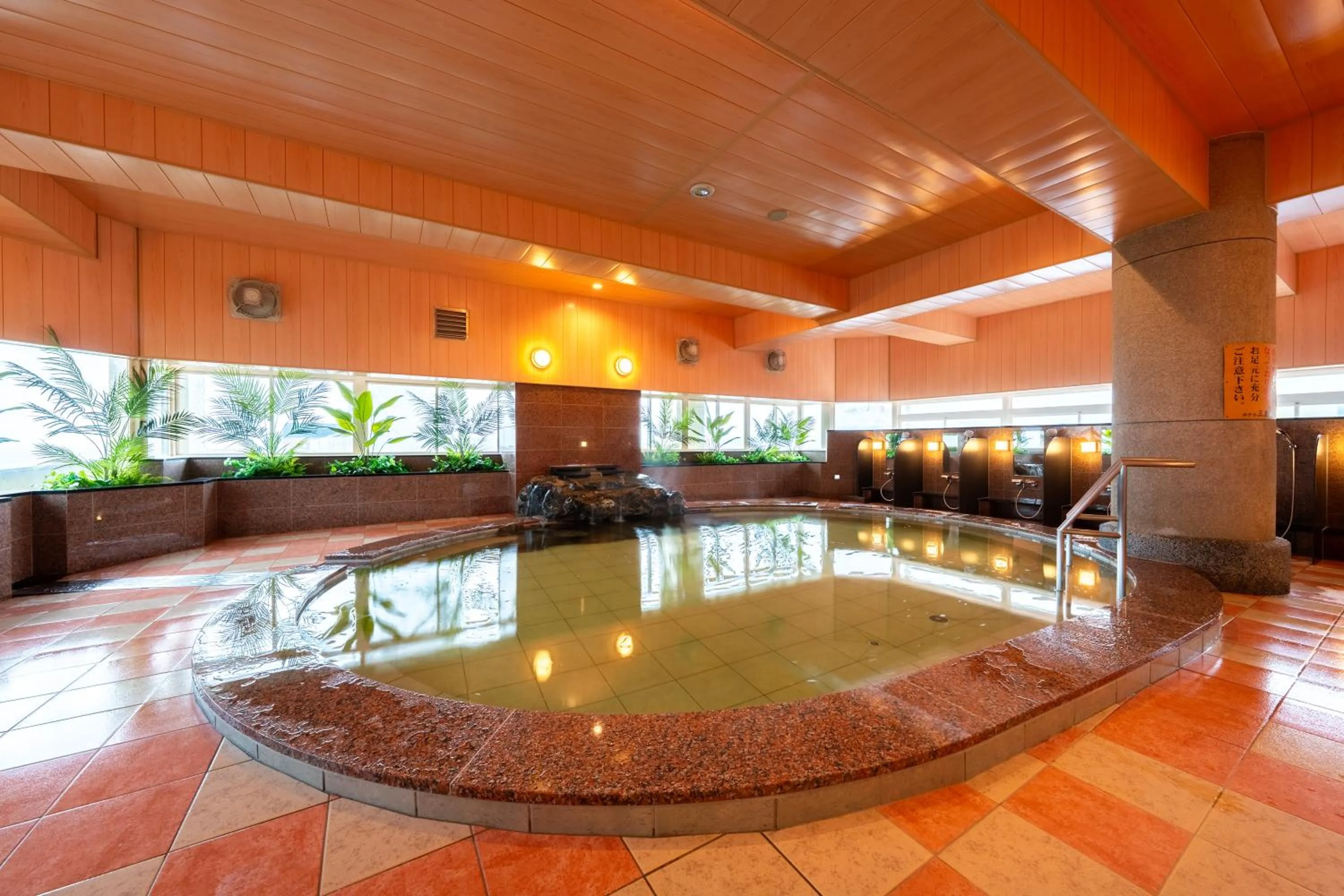 Hot Spring Bath in BeppuOnsen Hotel Sansenkaku