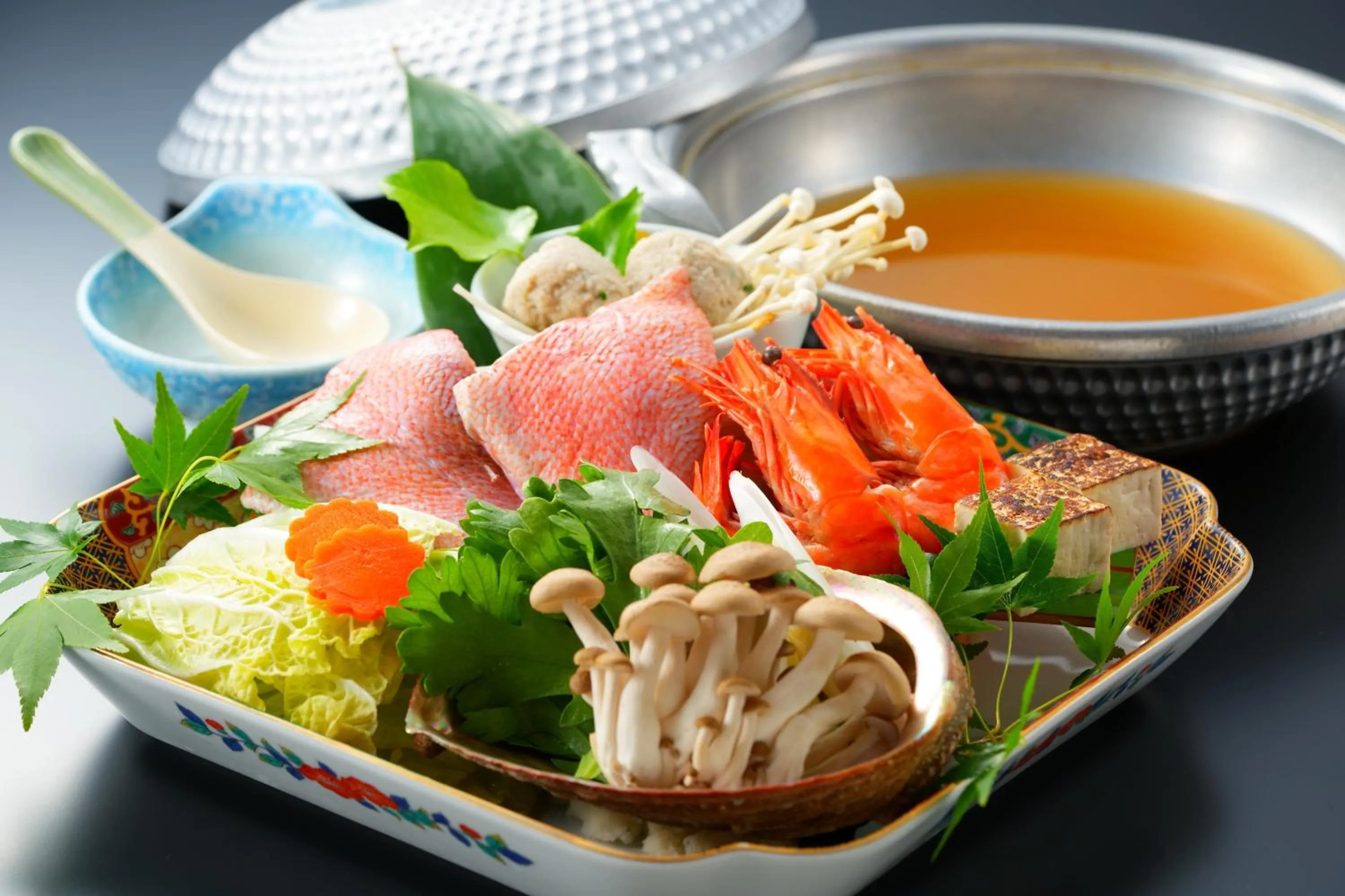 Dinner in BeppuOnsen Hotel Sansenkaku