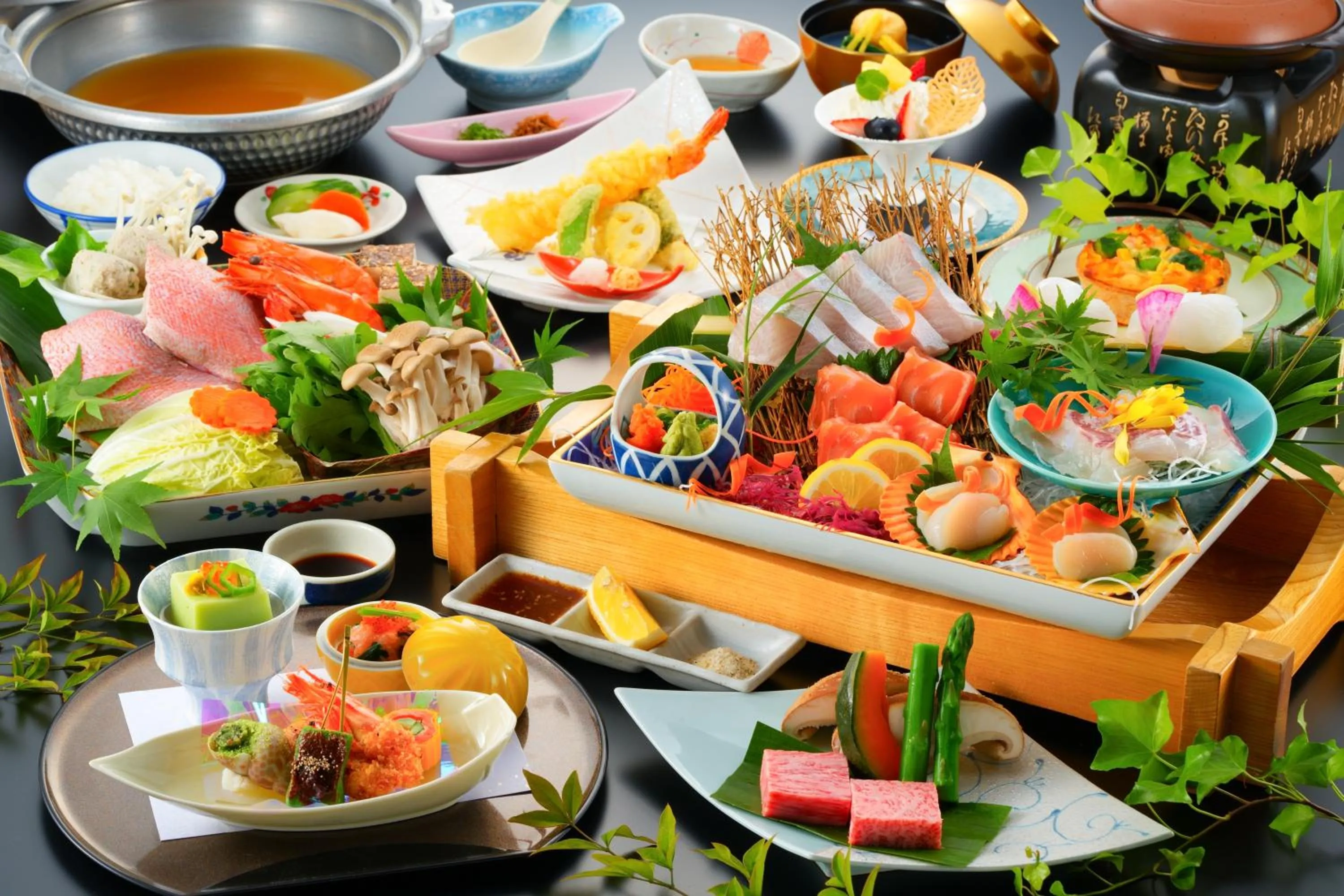 Dinner in BeppuOnsen Hotel Sansenkaku