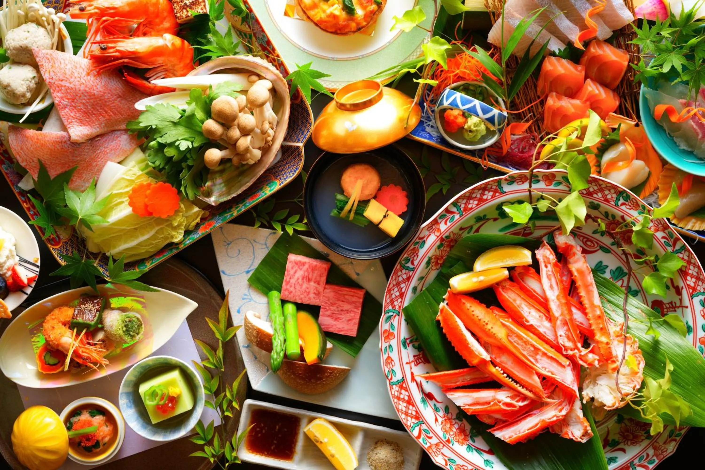 Dinner in BeppuOnsen Hotel Sansenkaku