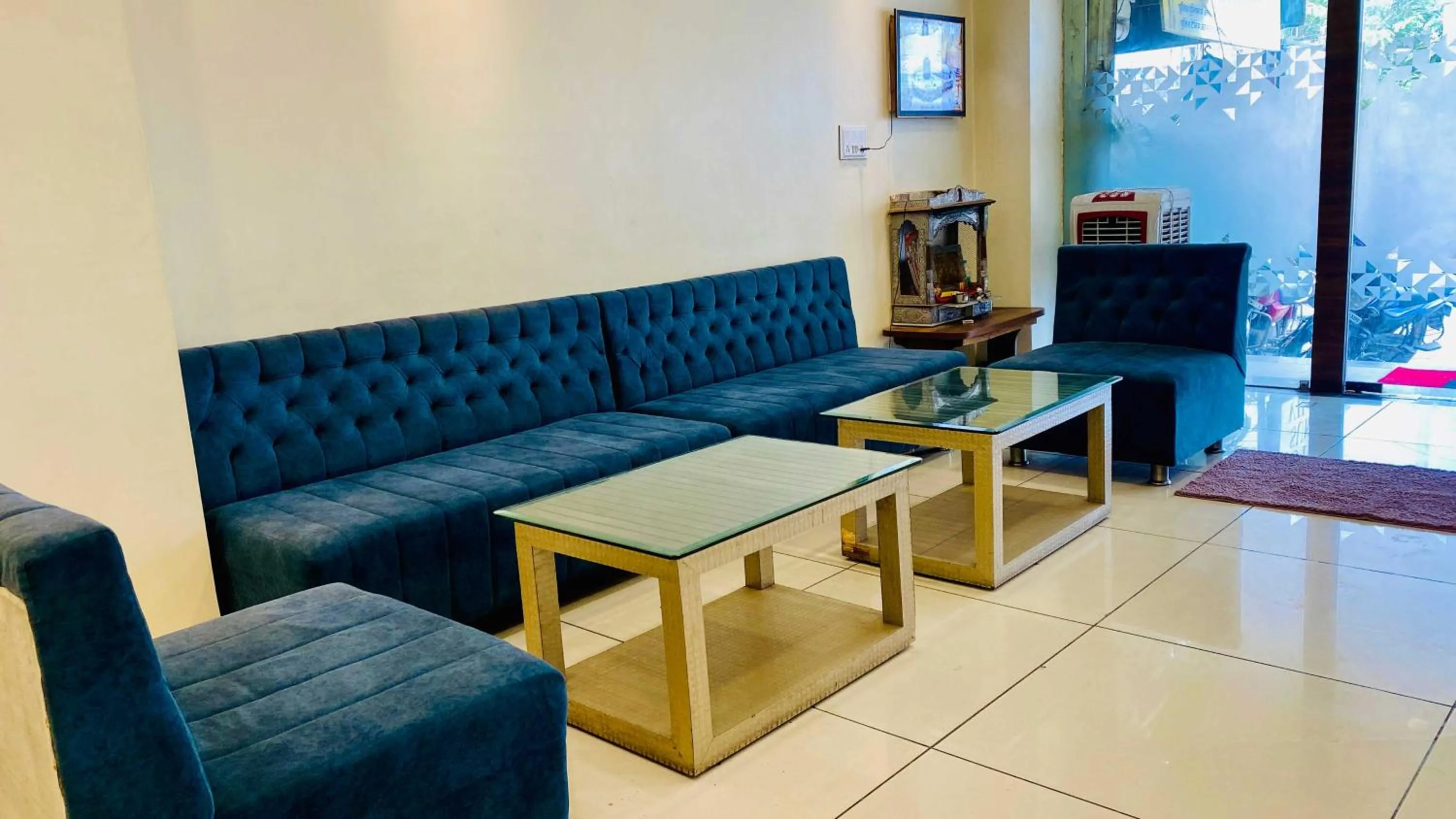 Seating area in Hotel Sukh Vilas