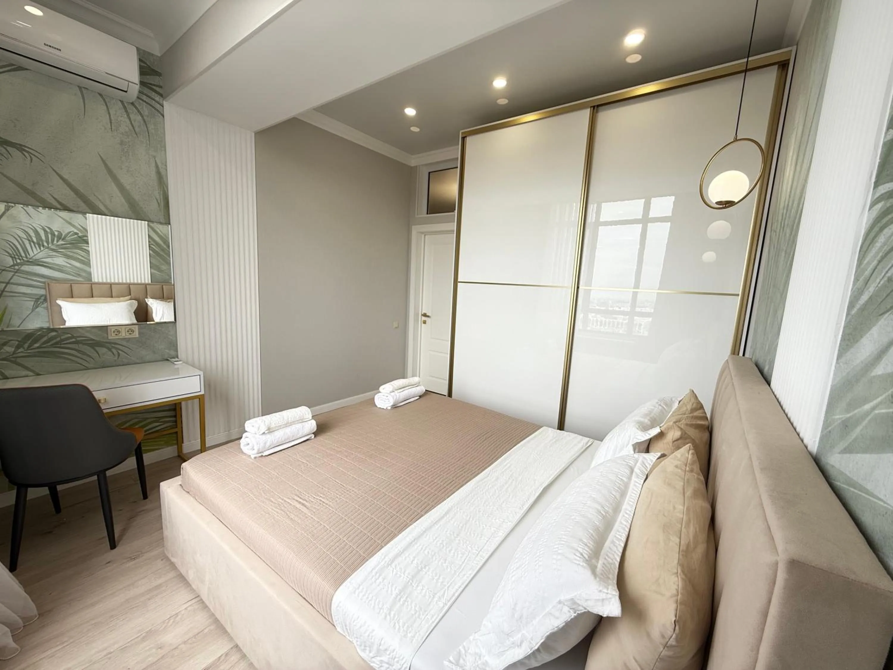 Bed in Loft Apartment