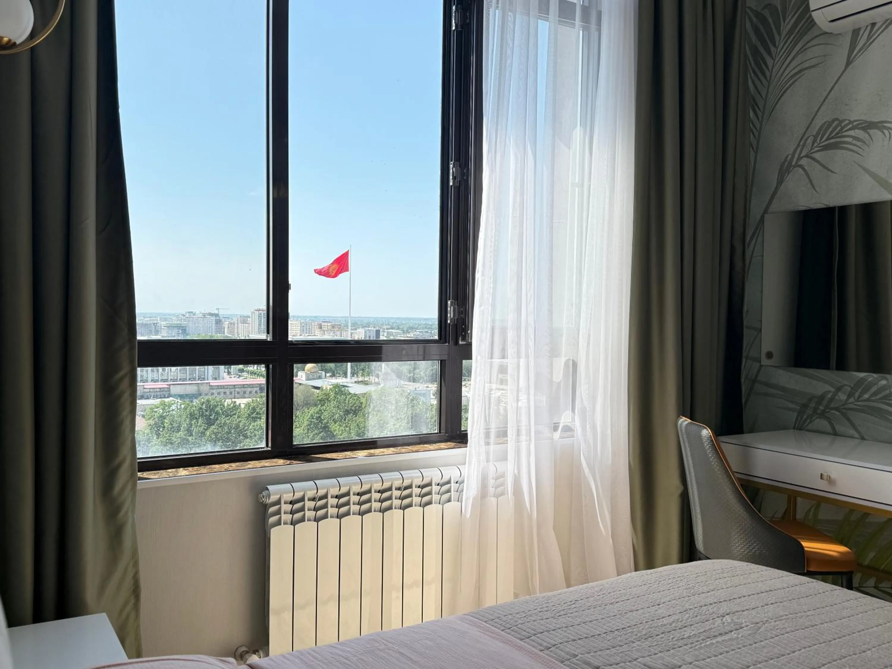 Bed in Loft Apartment