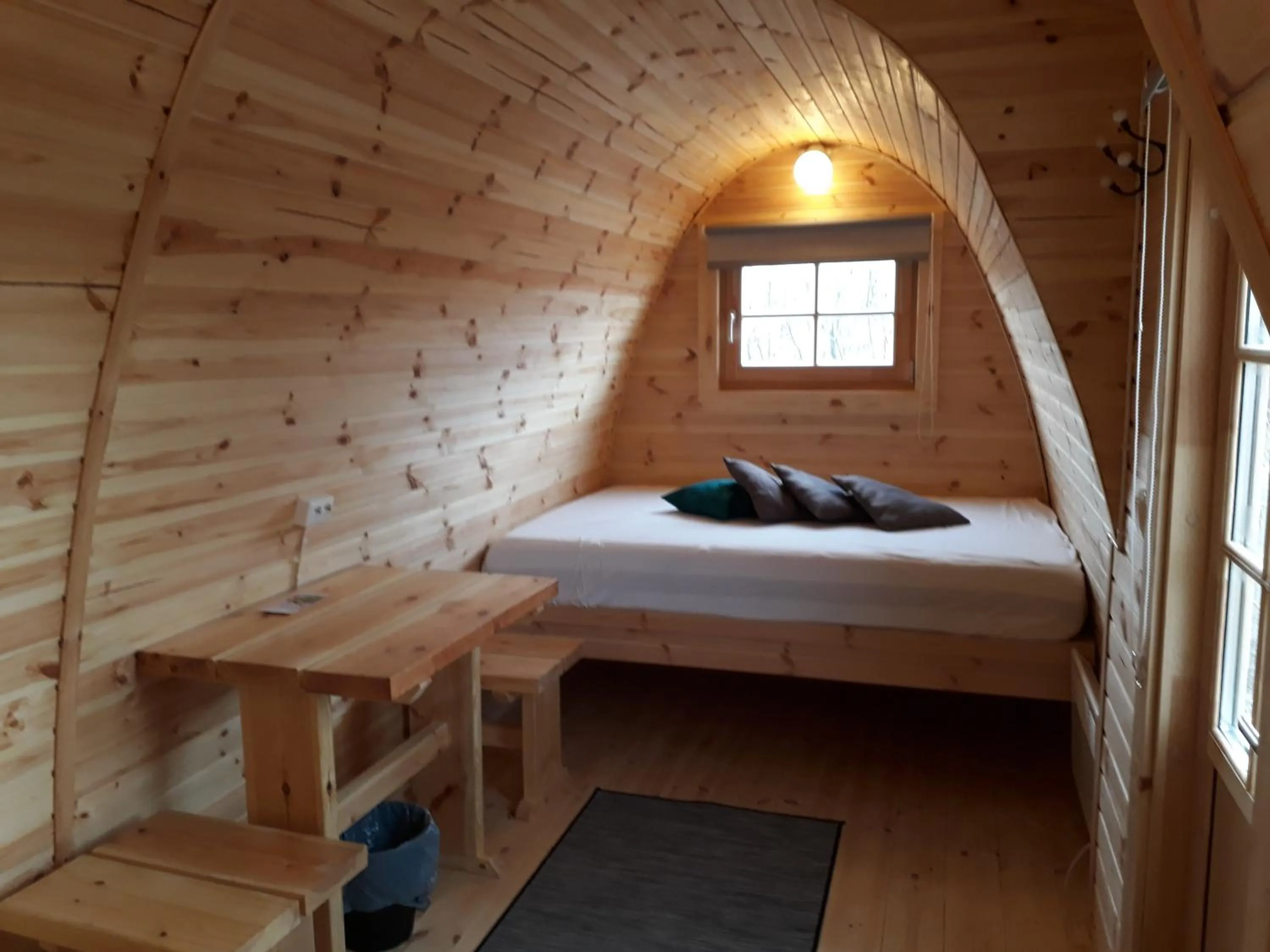 Bed in Fossatun Camping Pods & Cottages - Sleeping Bag Accommodation