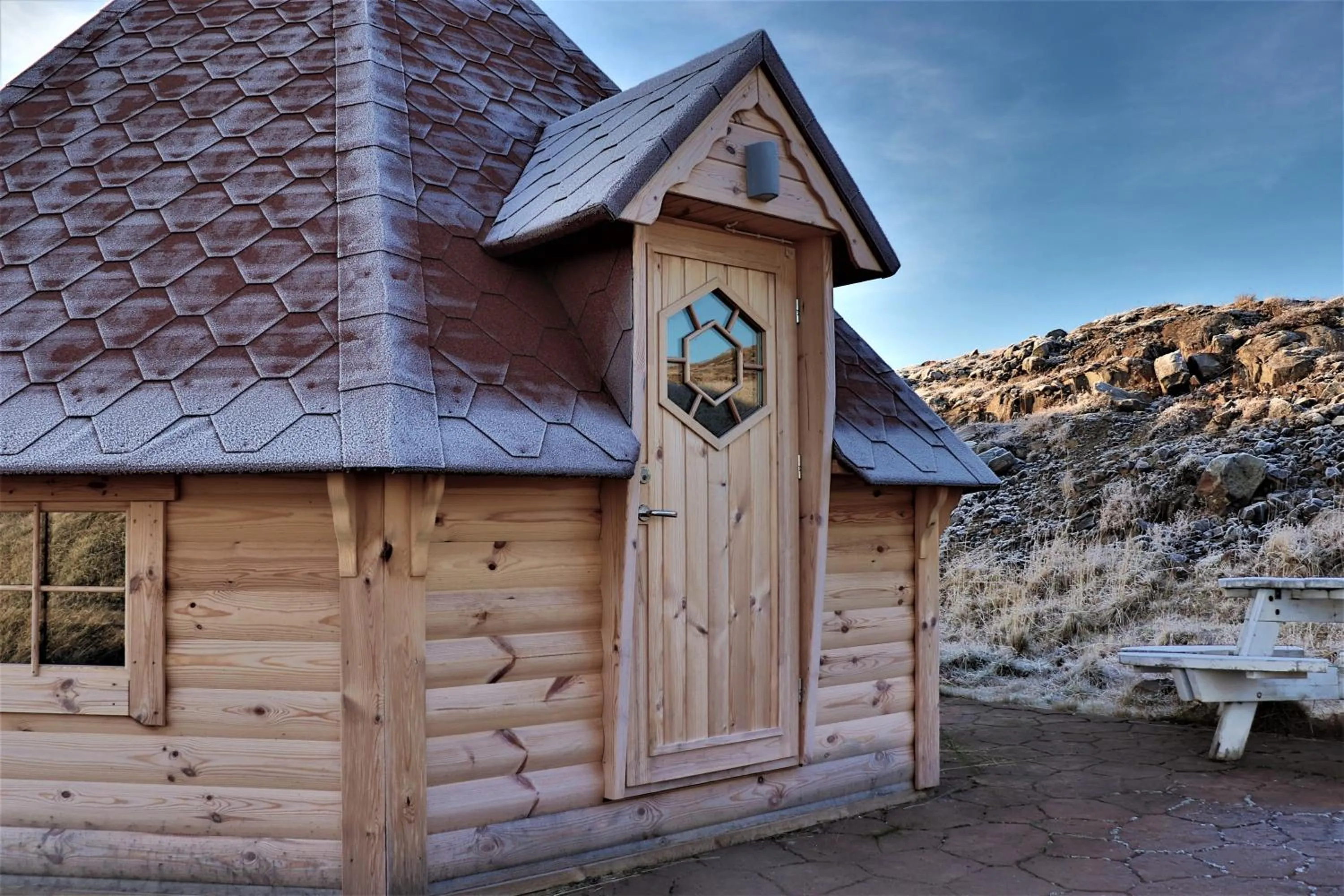 BBQ facilities in Fossatun Camping Pods & Cottages - Sleeping Bag Accommodation