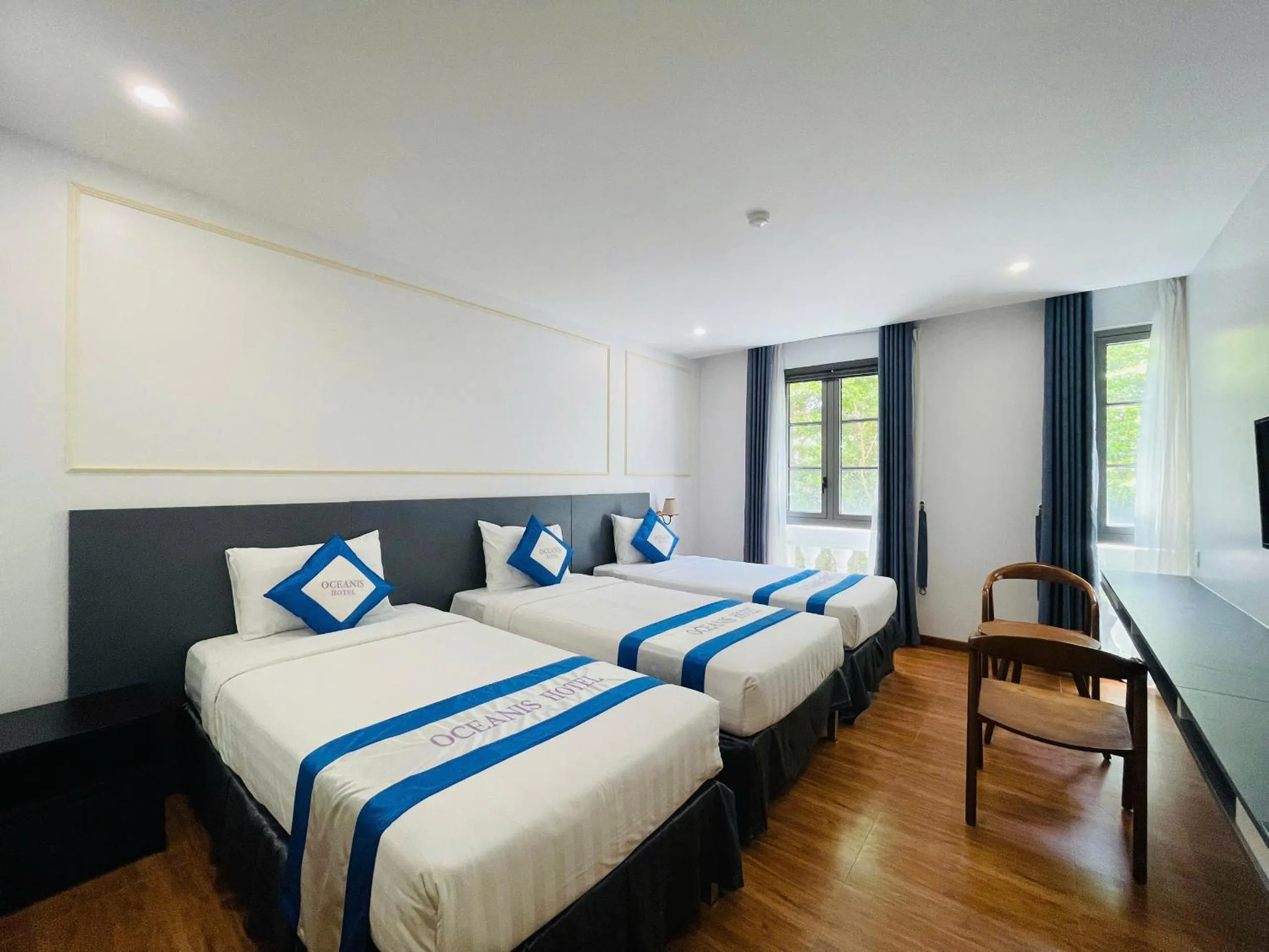 Bed in Oceanis Hotel