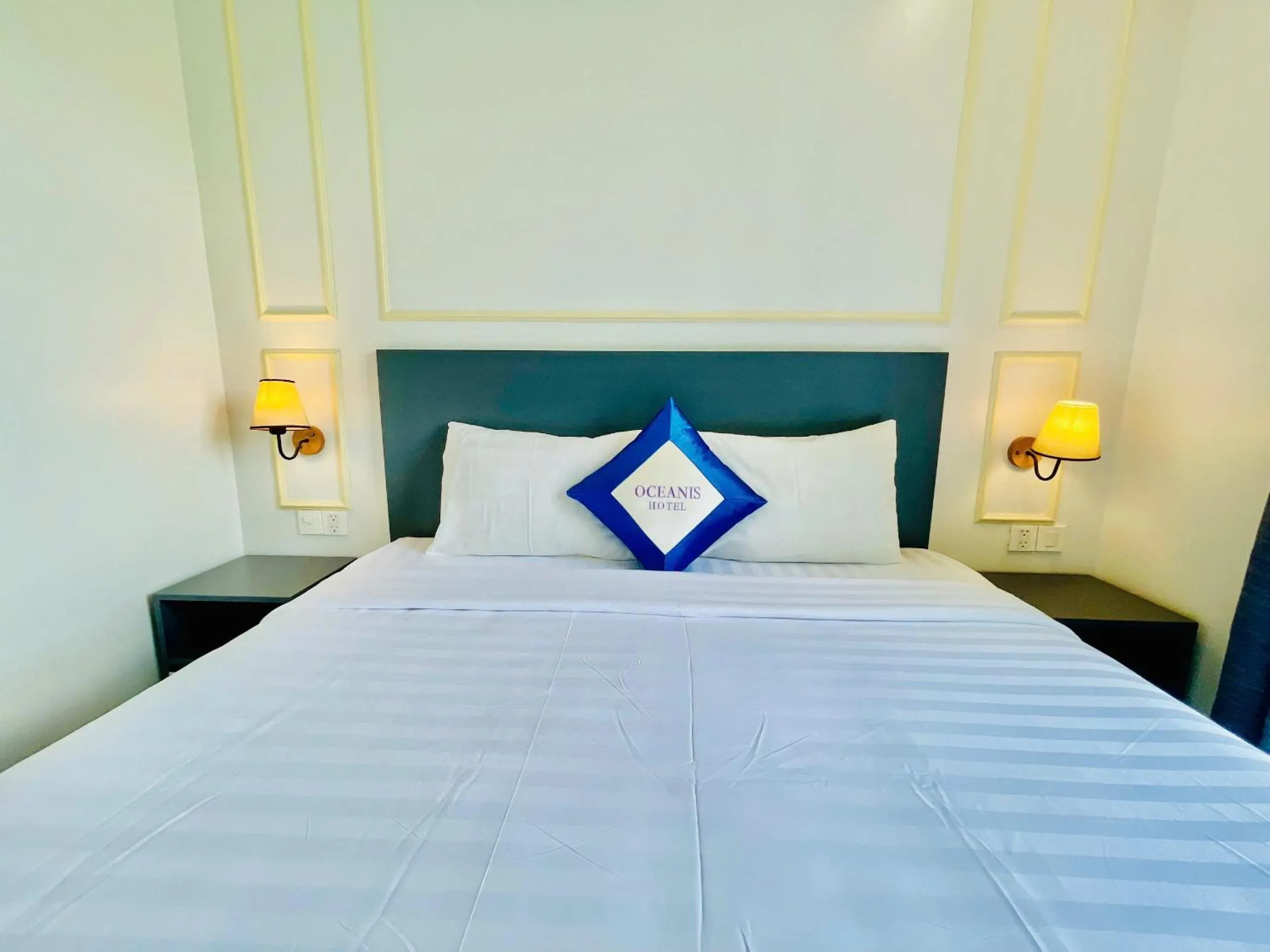 Bed in Oceanis Hotel