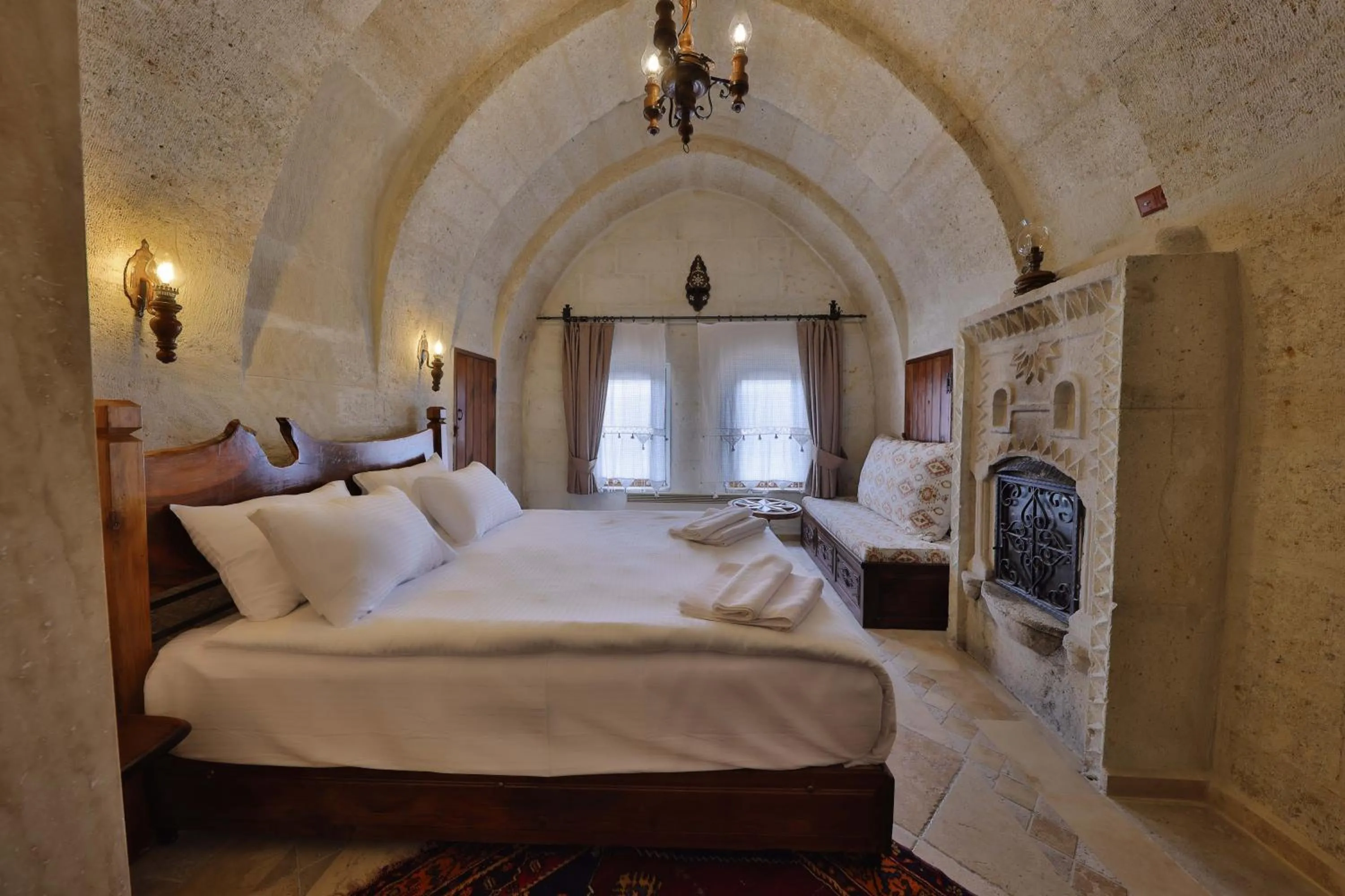 Bed in Nora Cave Hotel