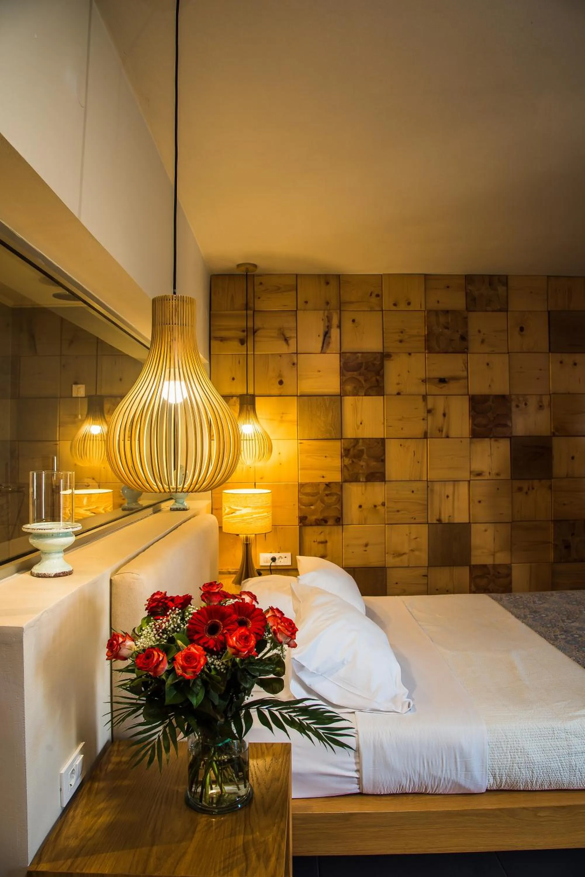 Bed in Elia Agia Marina Hotel