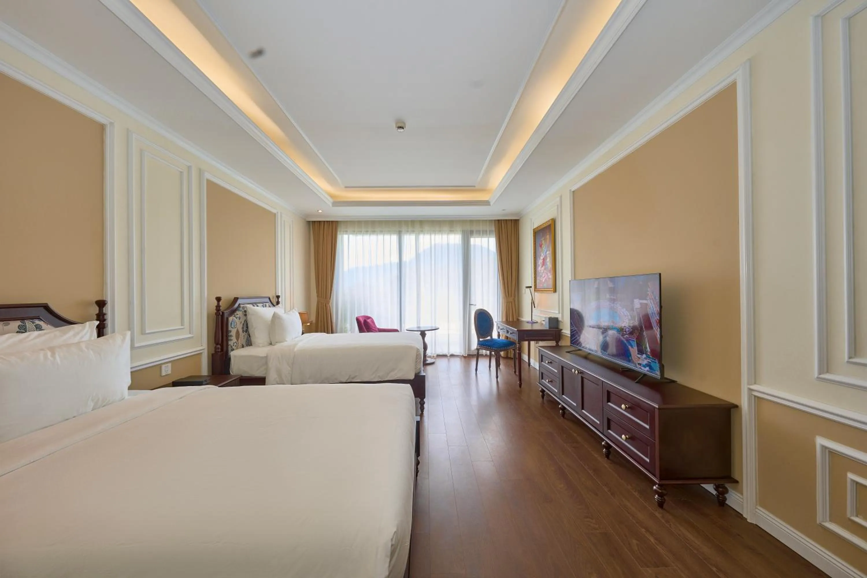 Bed in Venusgiti Hot Spring Resort & Spa