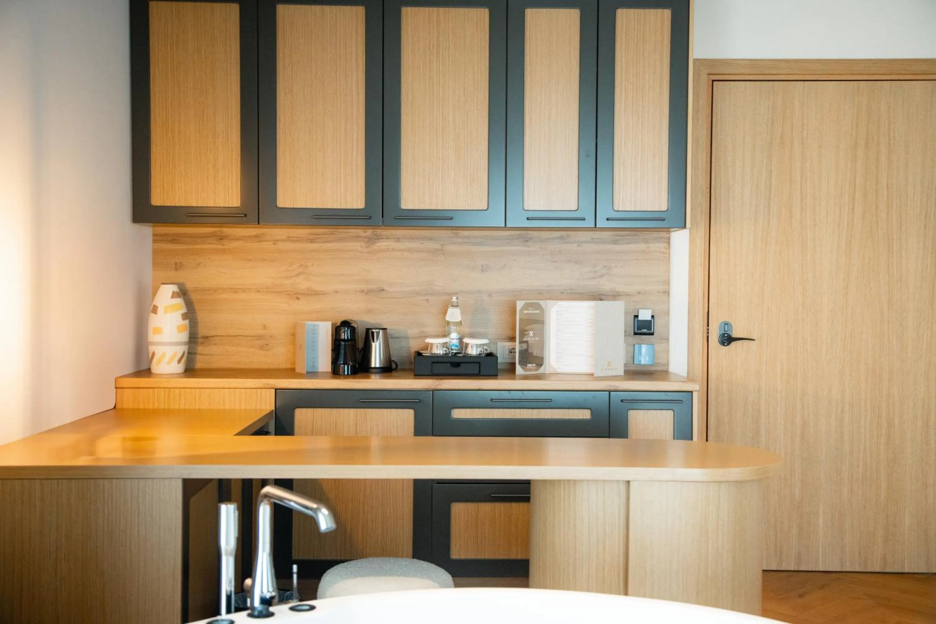 Kitchen or kitchenette in Saint Nicolas Hotel