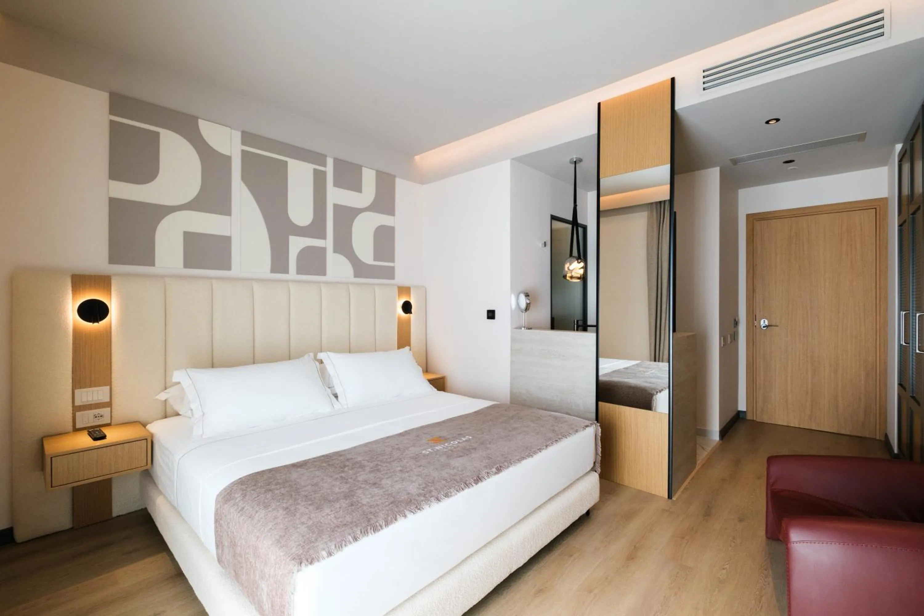 Bed in Saint Nicolas Hotel