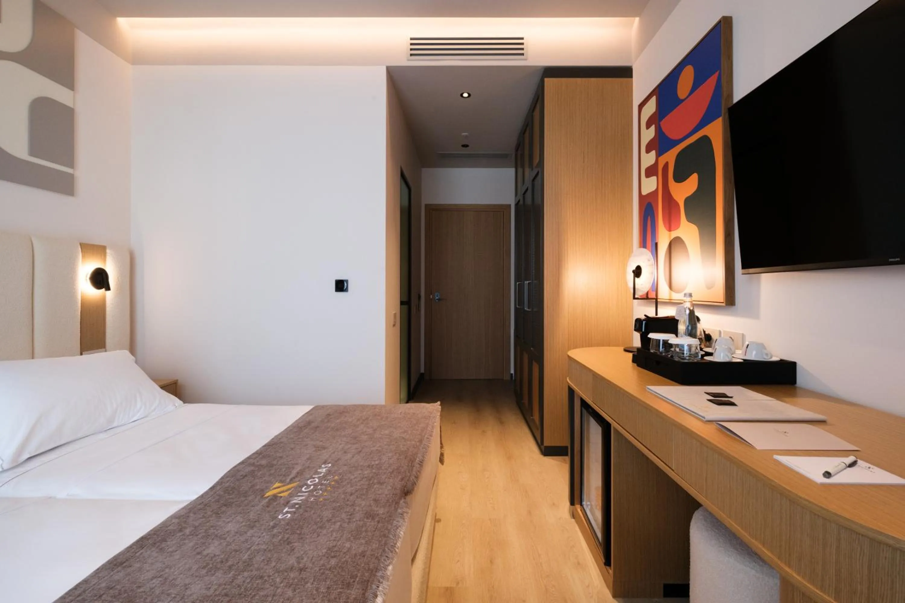 Bed in Saint Nicolas Hotel