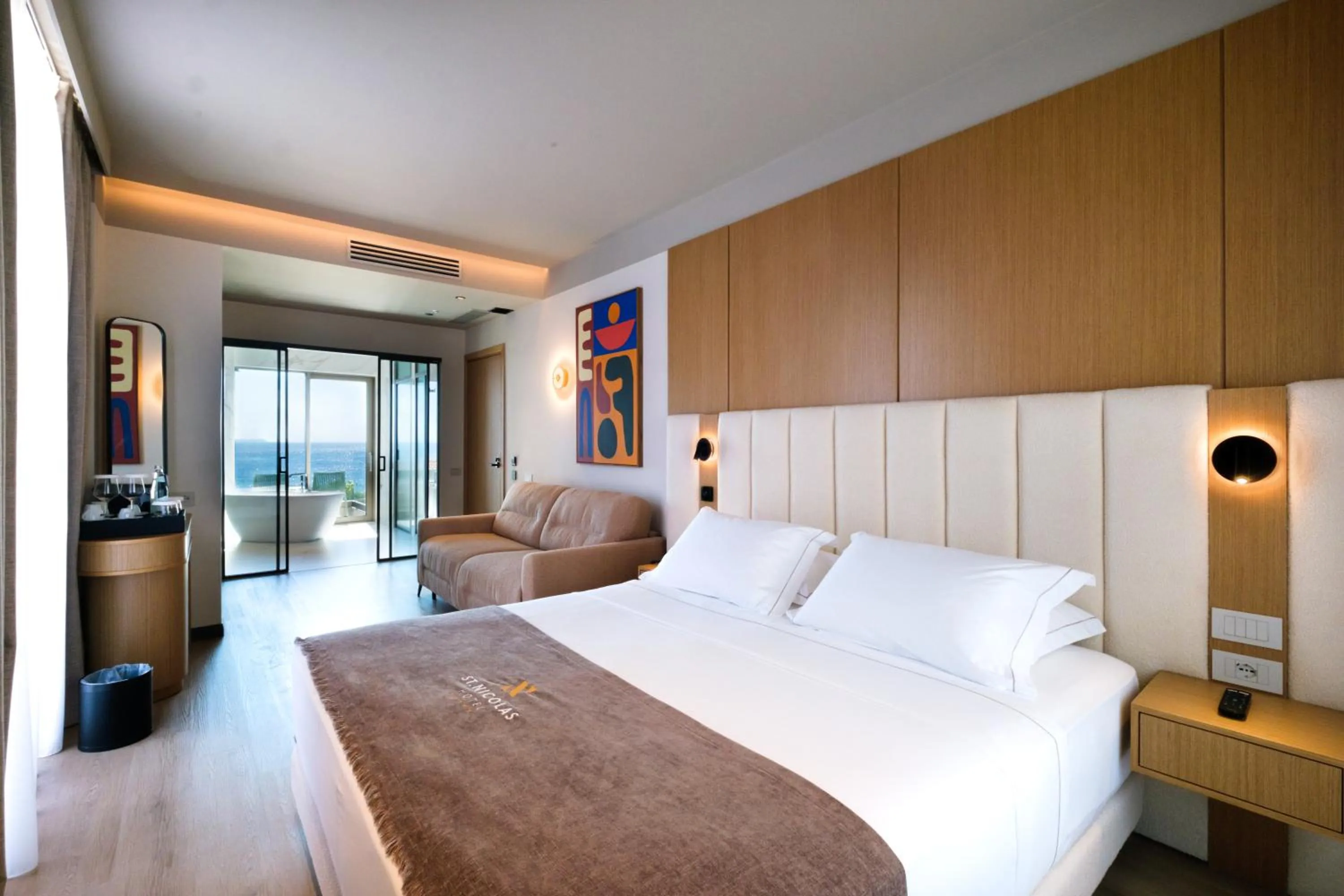 Bed in Saint Nicolas Hotel