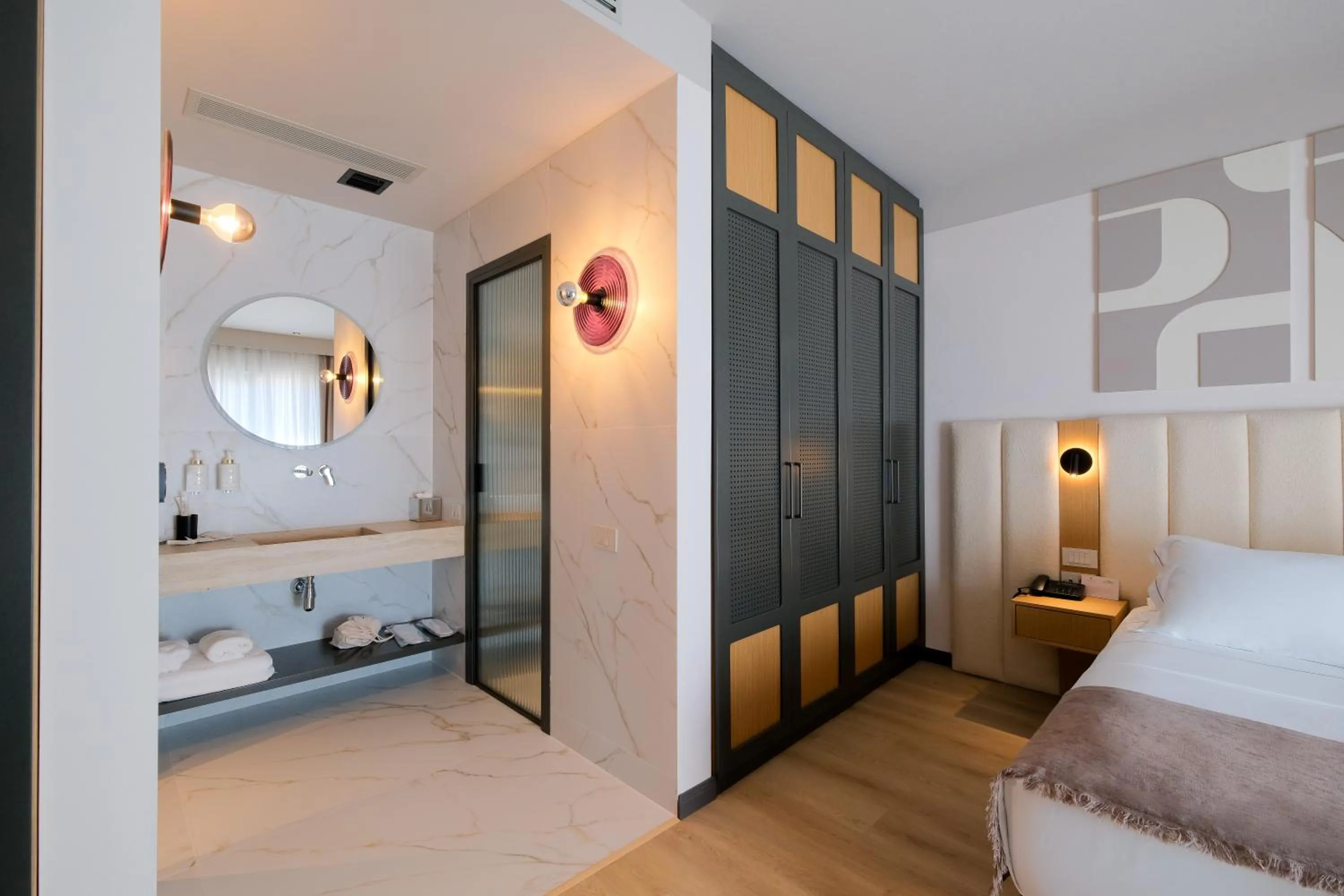 Bed in Saint Nicolas Hotel