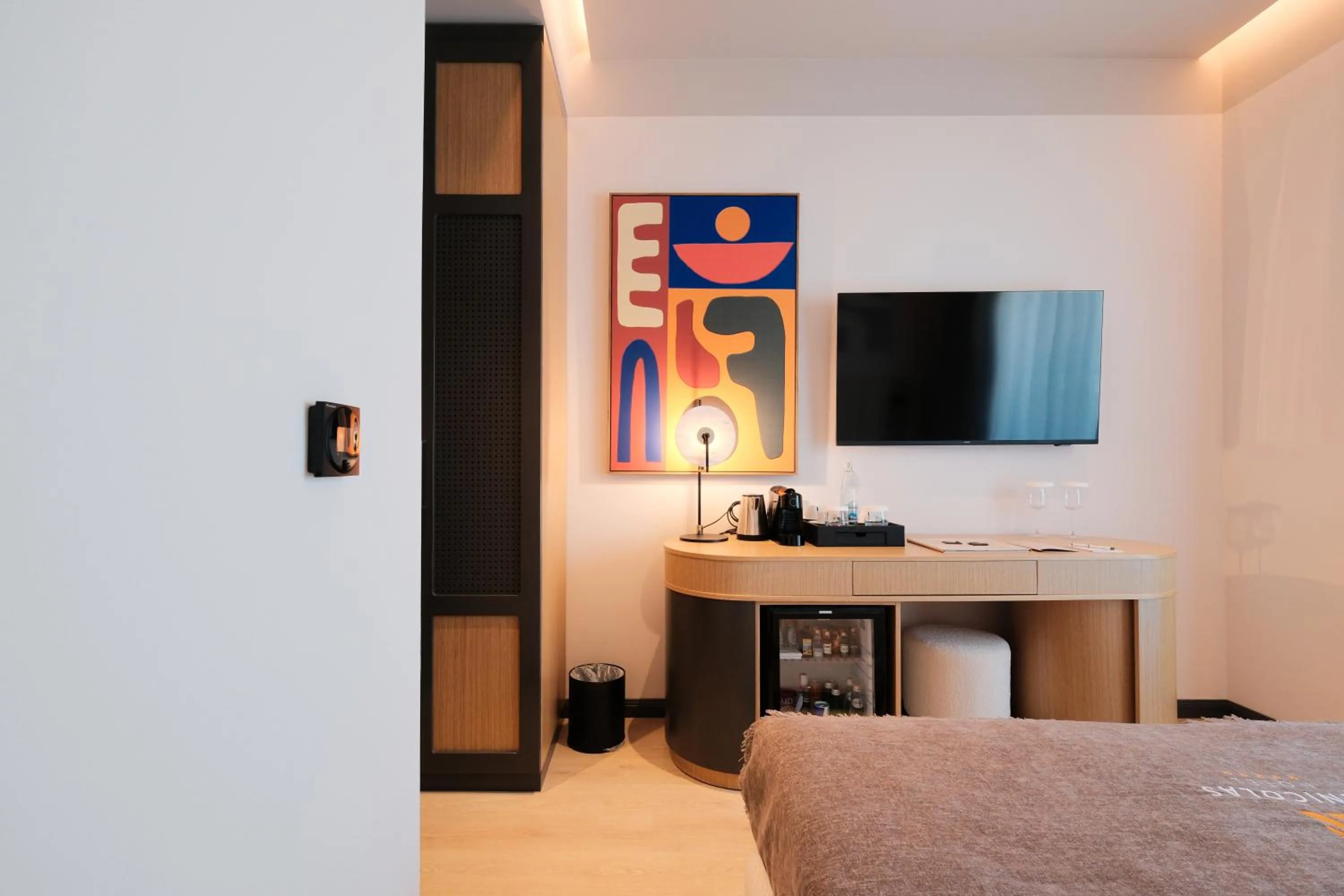 Bed in Saint Nicolas Hotel