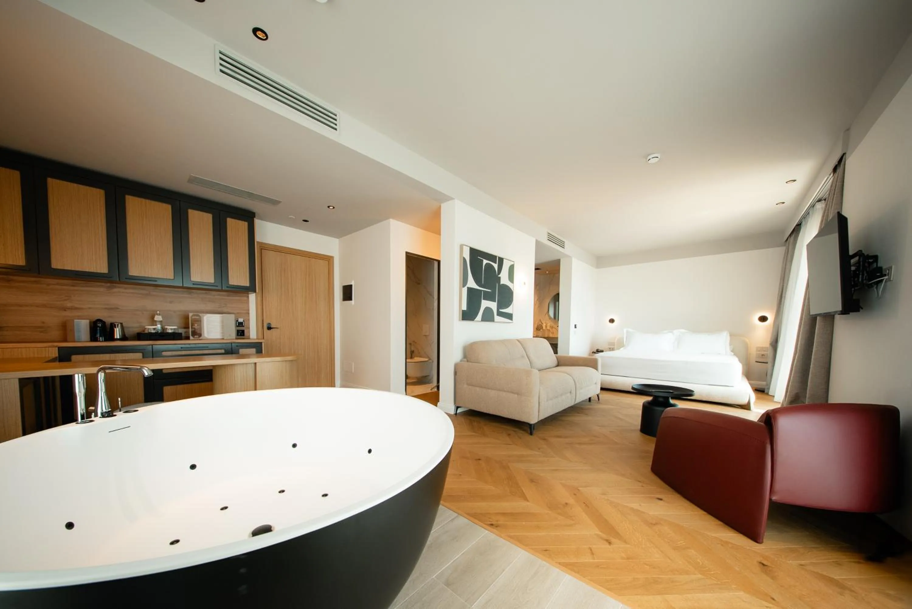 Kitchen or kitchenette in Saint Nicolas Hotel