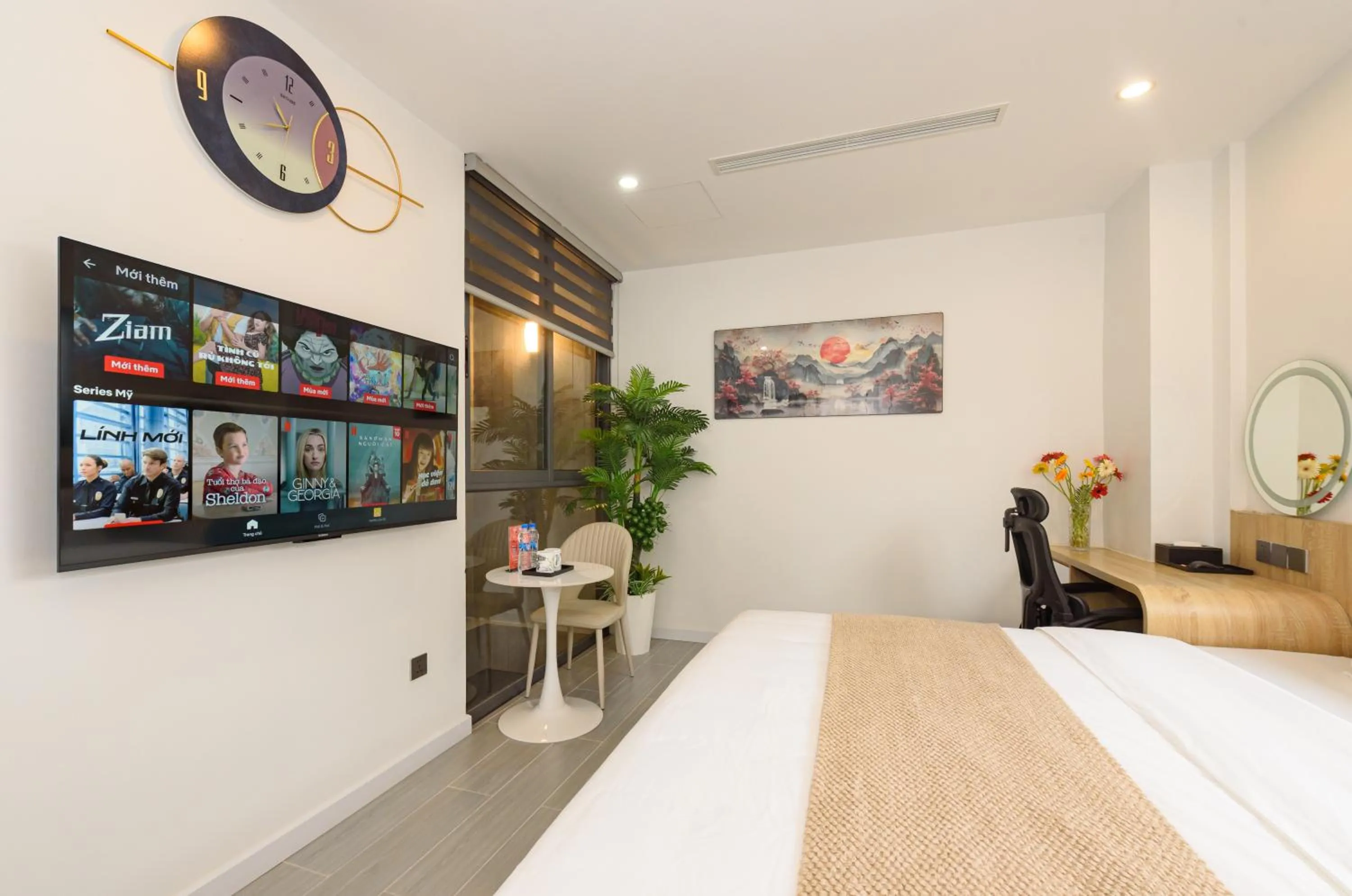 Bed in Myrcella Urban Apartment