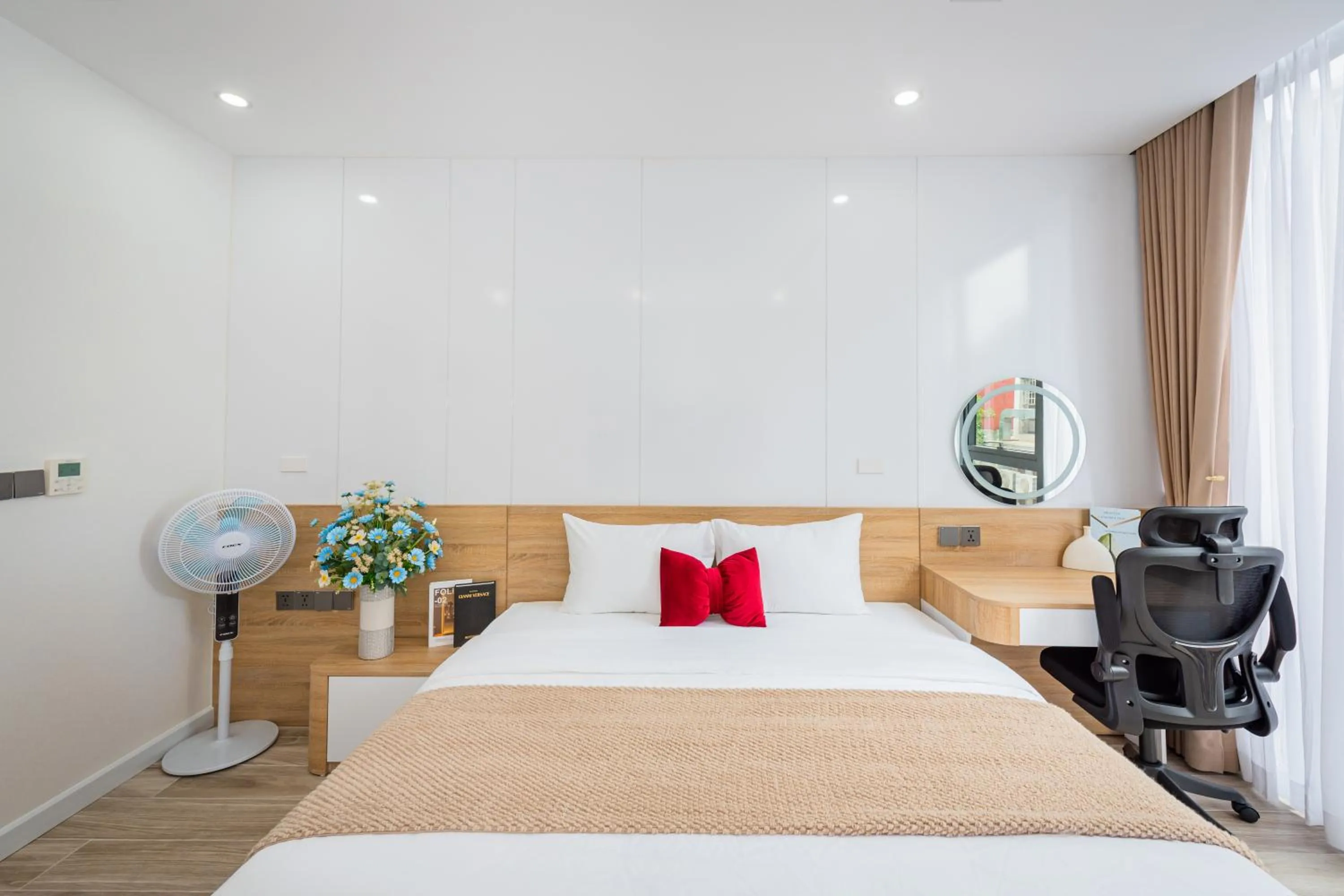 Bed in Myrcella Urban Apartment