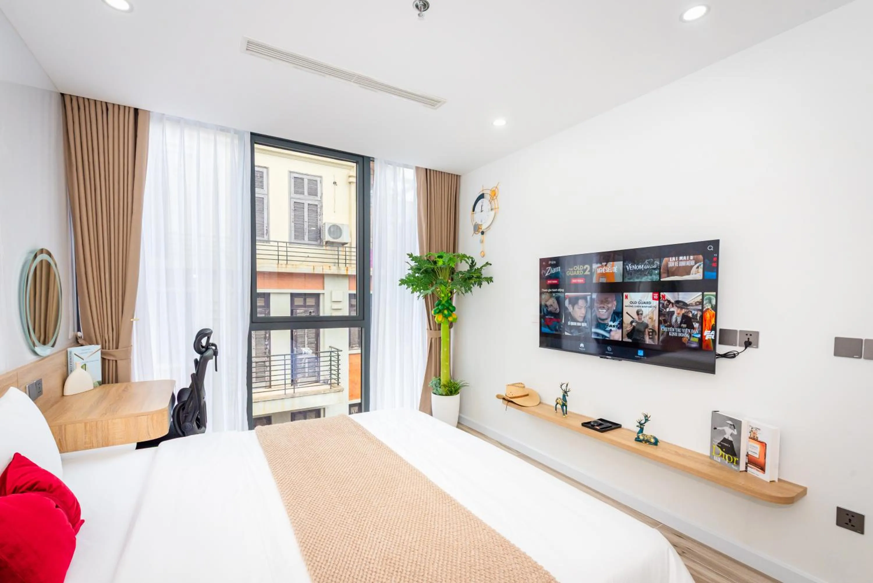 Bed in Myrcella Urban Apartment