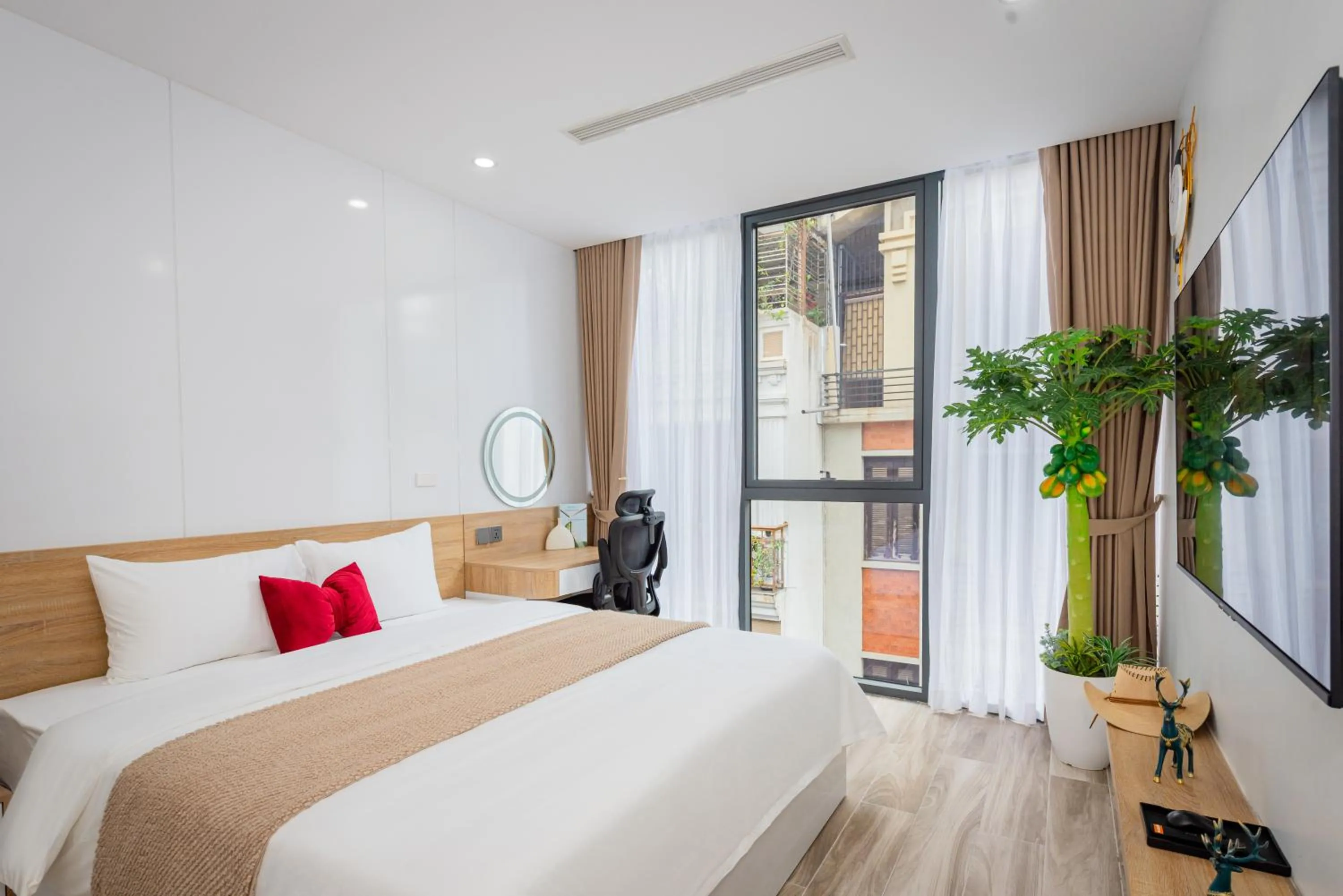 Bed in Myrcella Urban Apartment