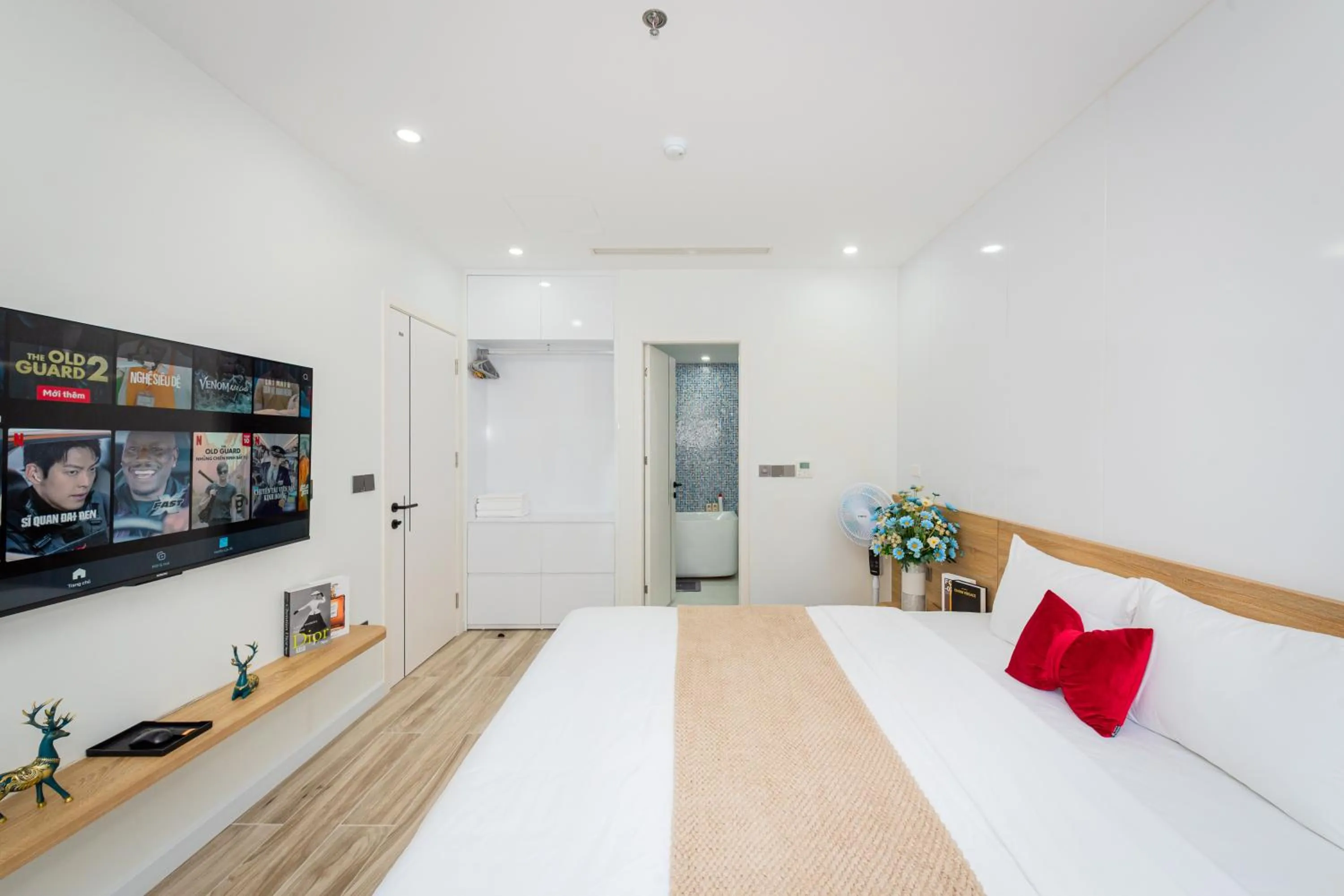 Bed in Myrcella Urban Apartment