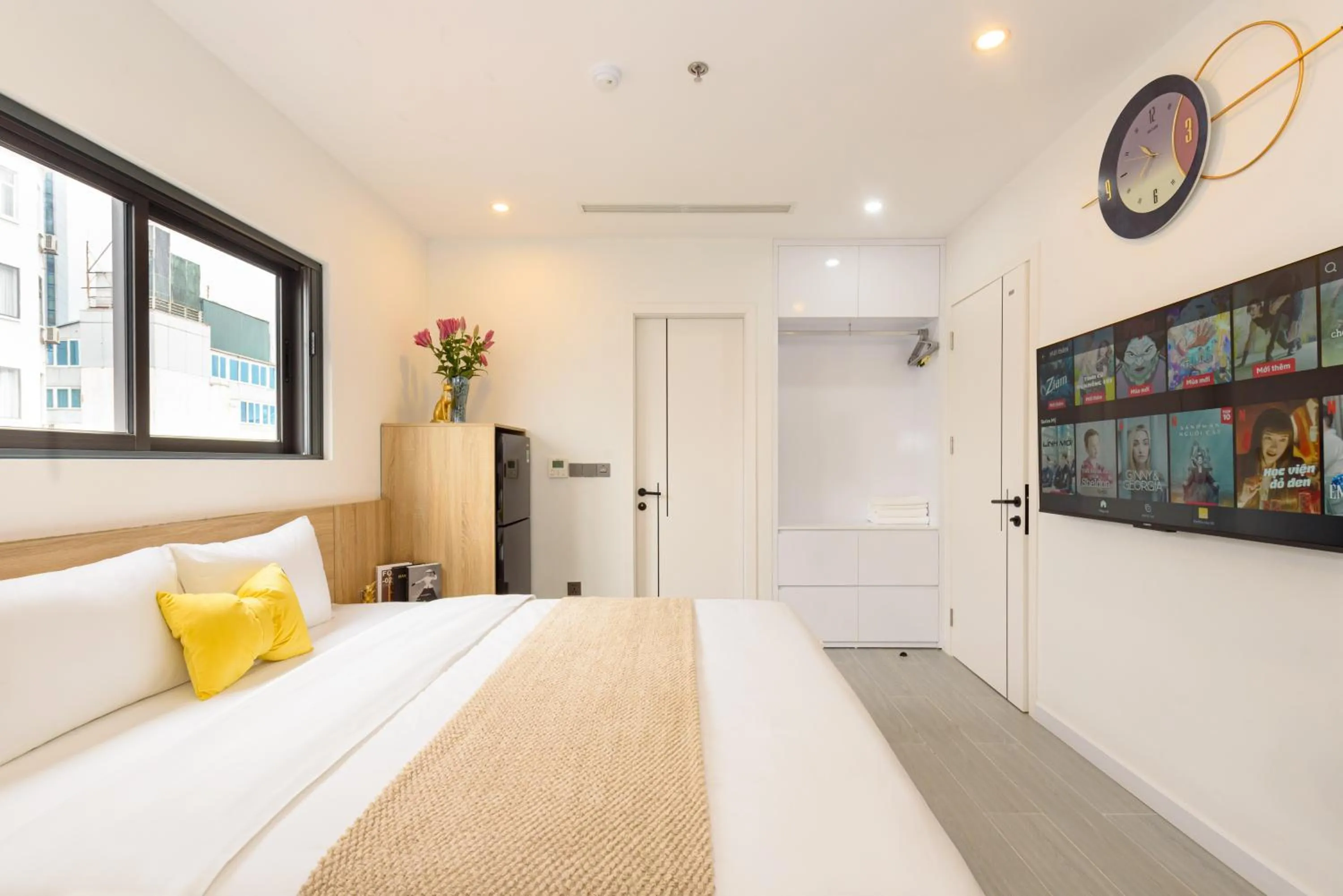 Bed in Myrcella Urban Apartment