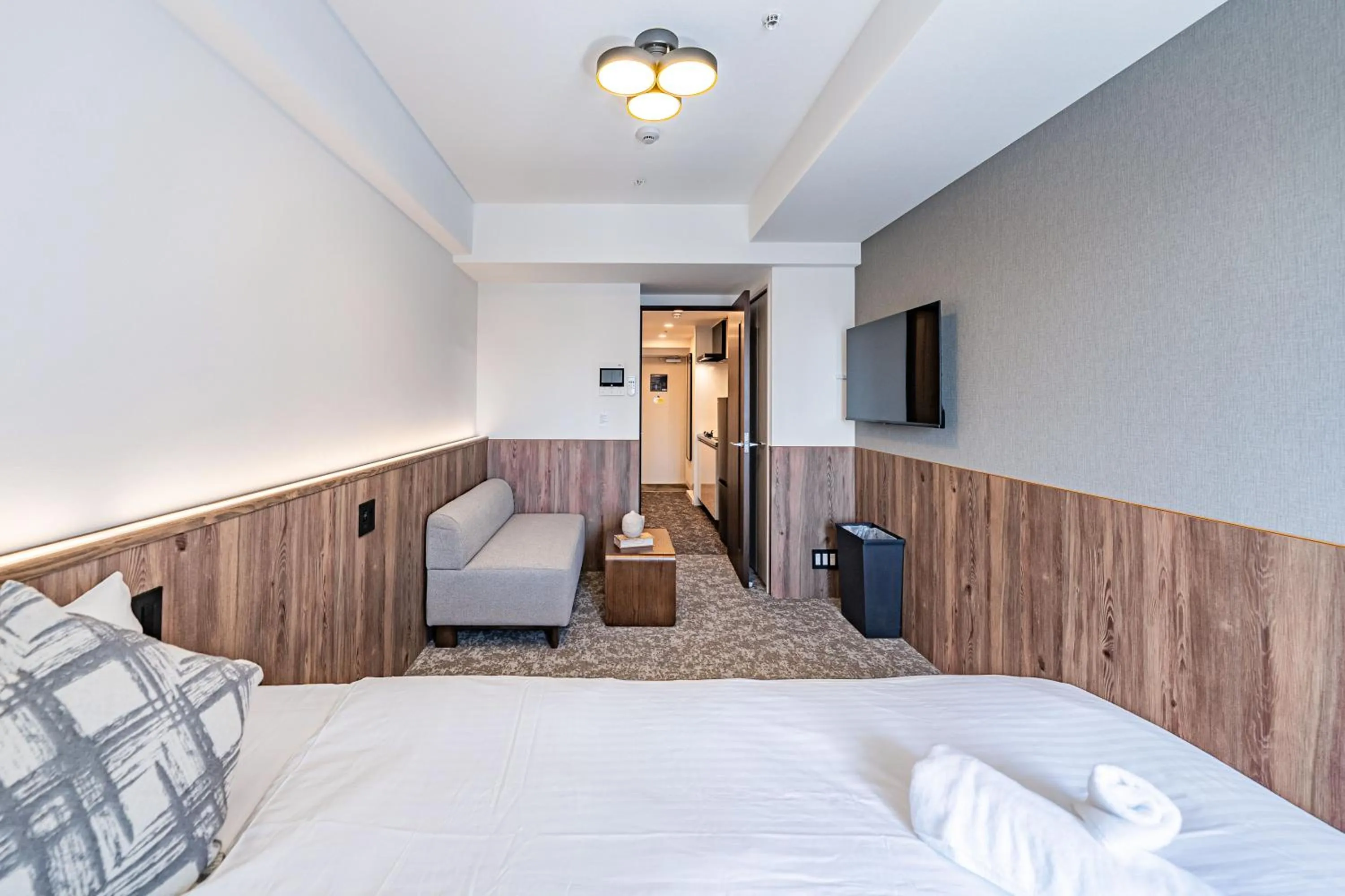 Bed in Apartment Hotel 11 Osaka Dome