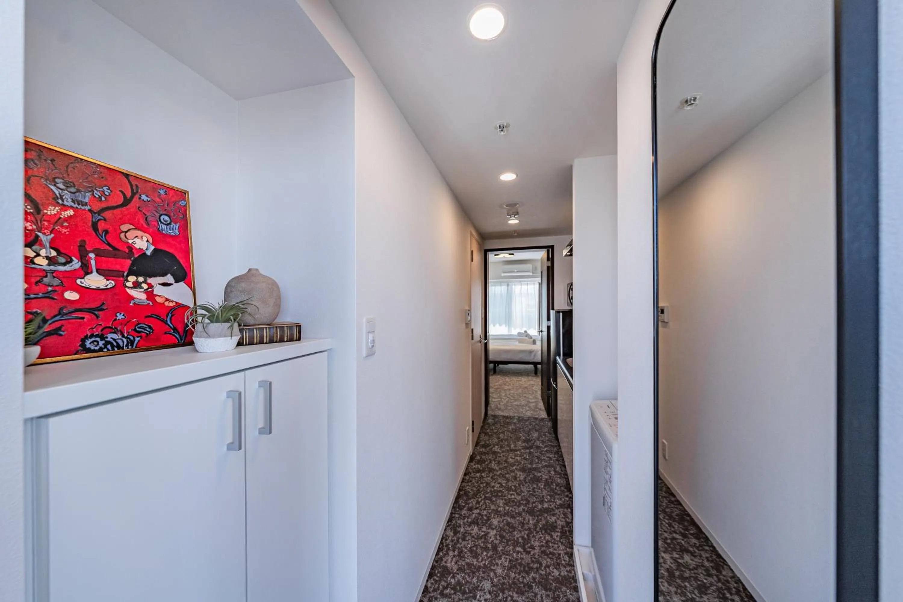 Kitchen or kitchenette in Apartment Hotel 11 Osaka Dome