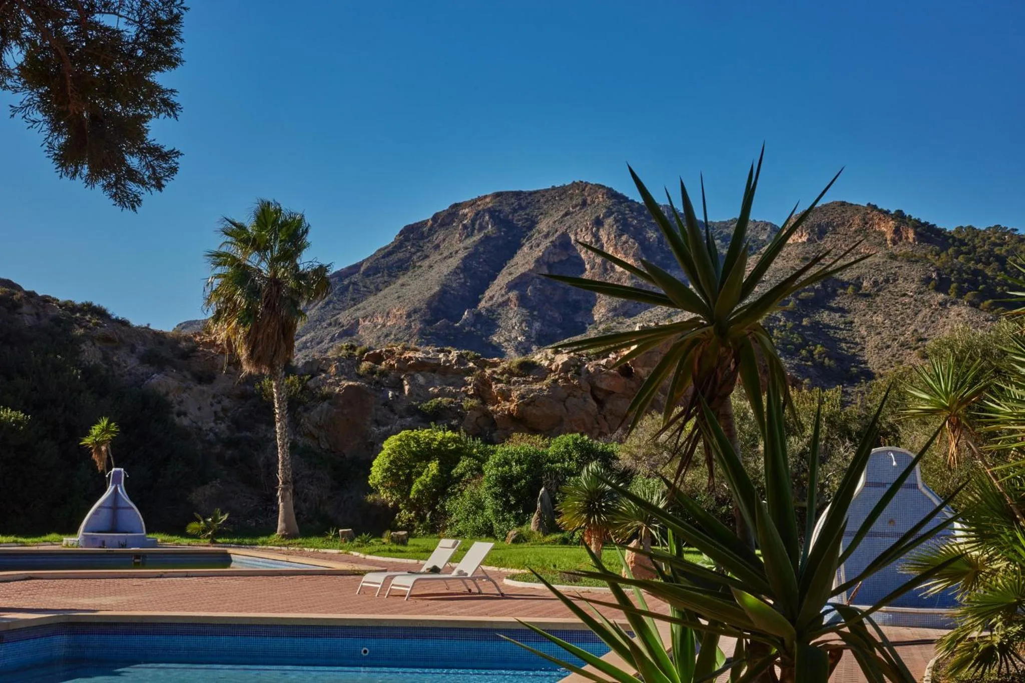 Pool view in Camping El Portus