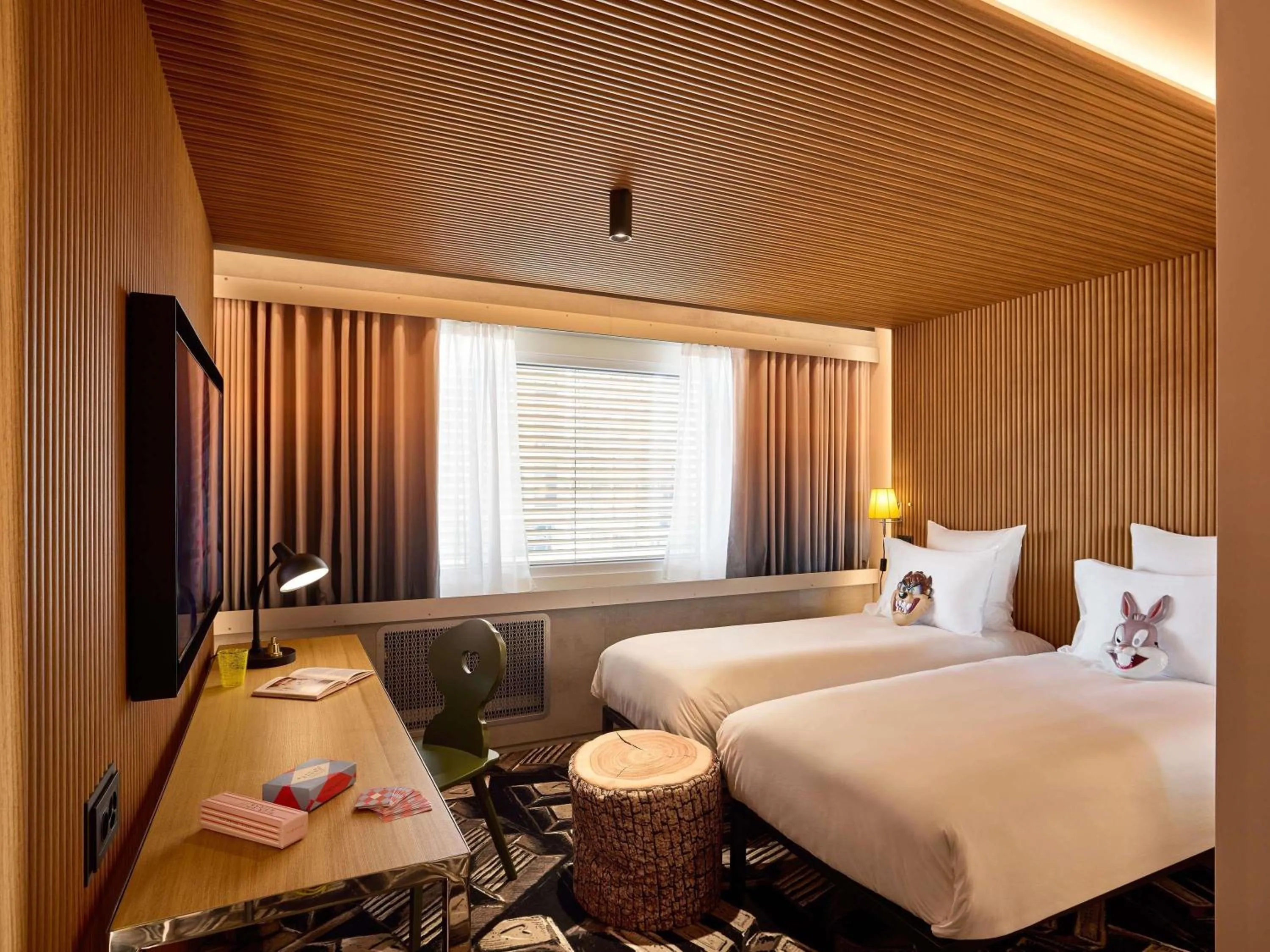 Bedroom, Bed in Mama Shelter Zurich